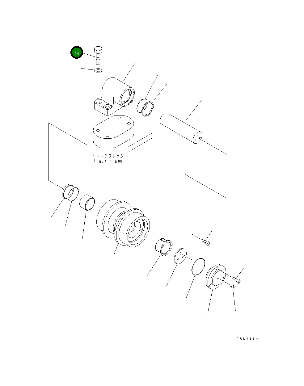 Болт 01010-B2070 Komatsu