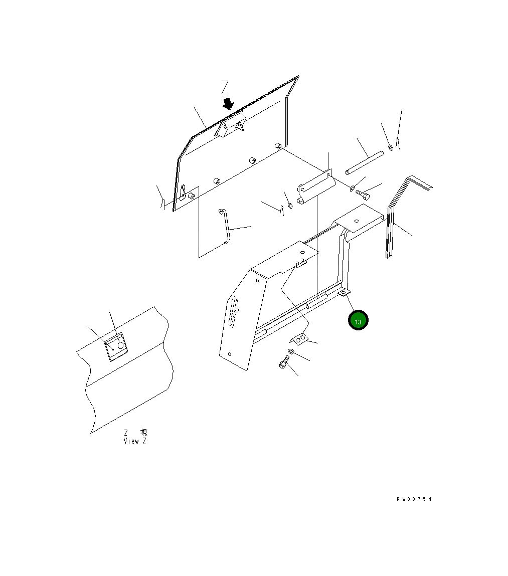 Крышка 124-54-54212 Komatsu