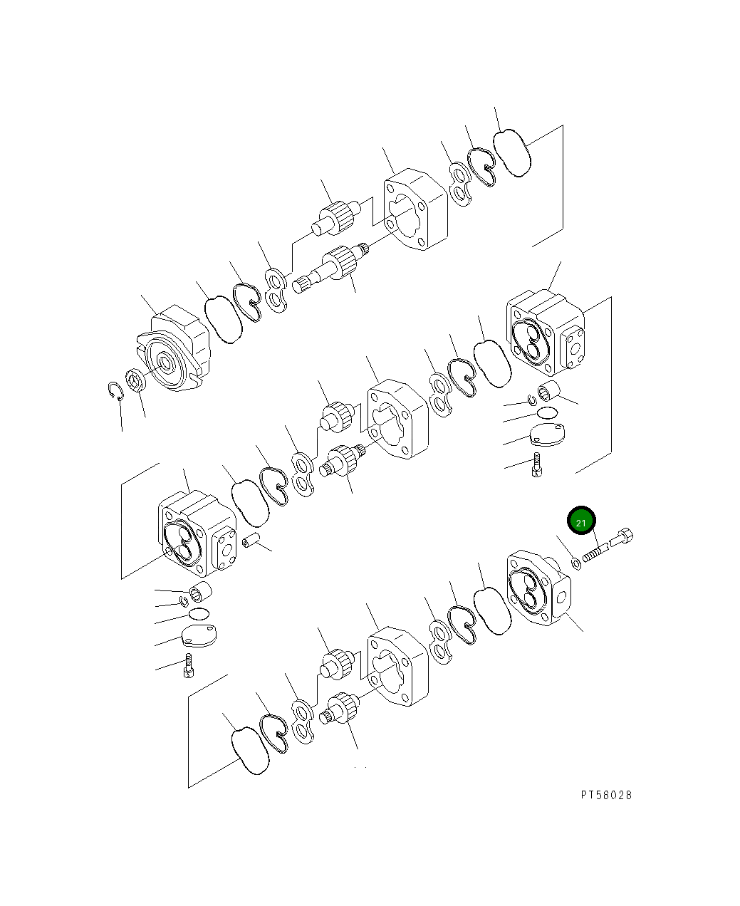 Болт KBT1111-12104 Komatsu