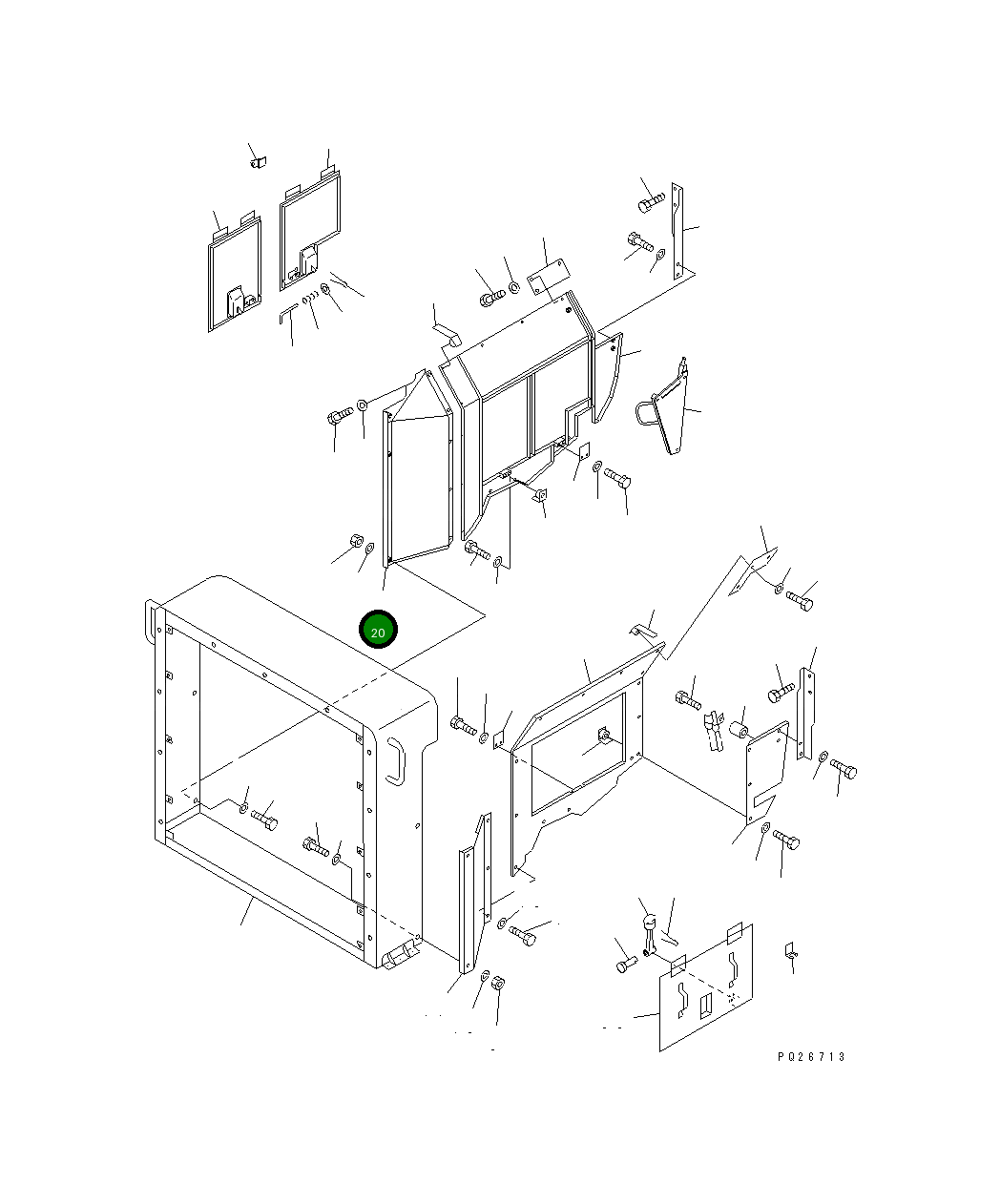 Крышка 561-89-64420  Komatsu