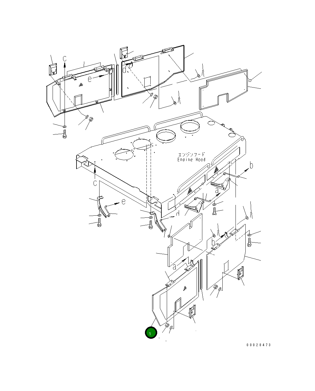 Крышка 198-54-77130  Komatsu