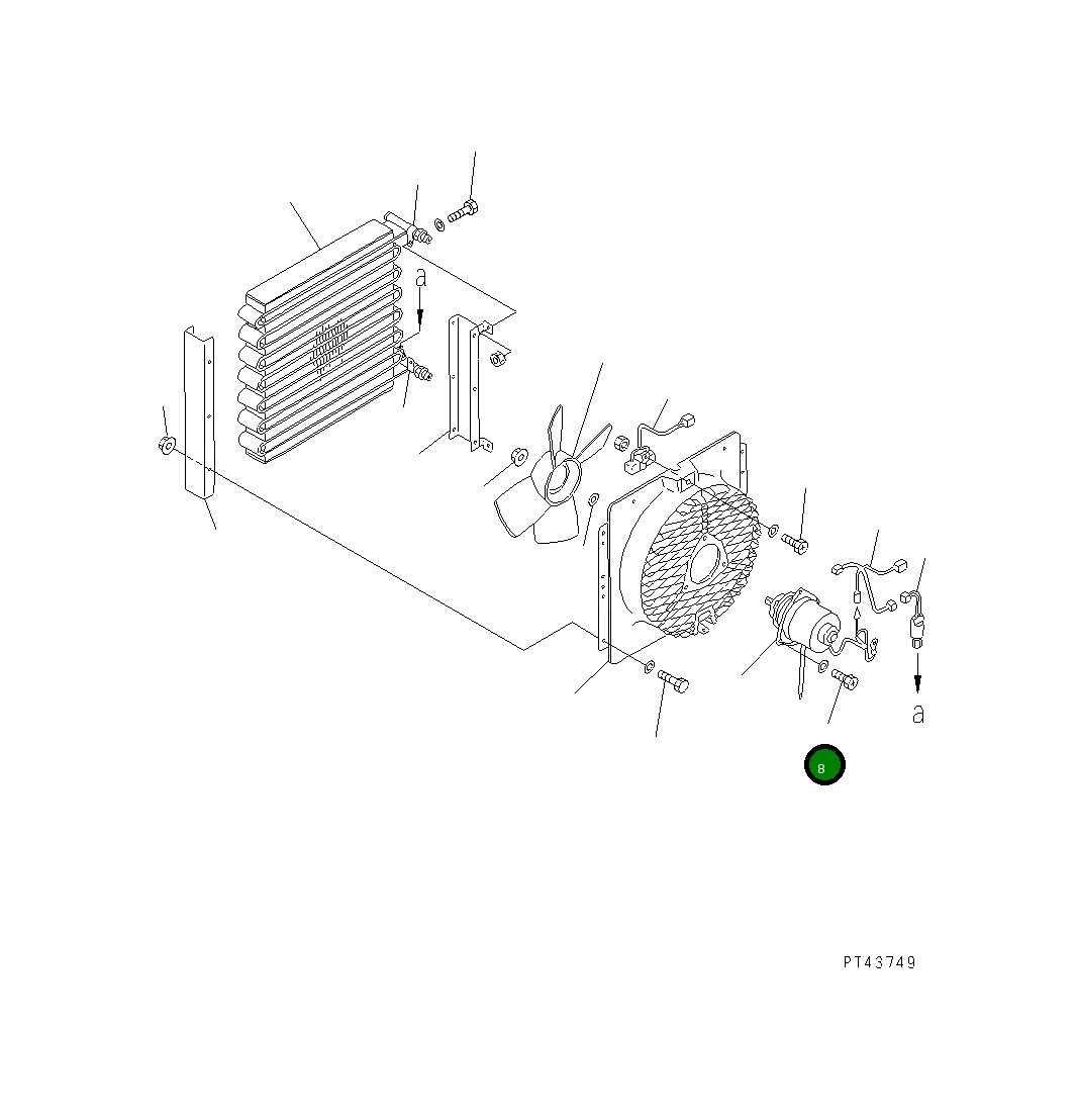 Болт 423-T43-1240 Komatsu