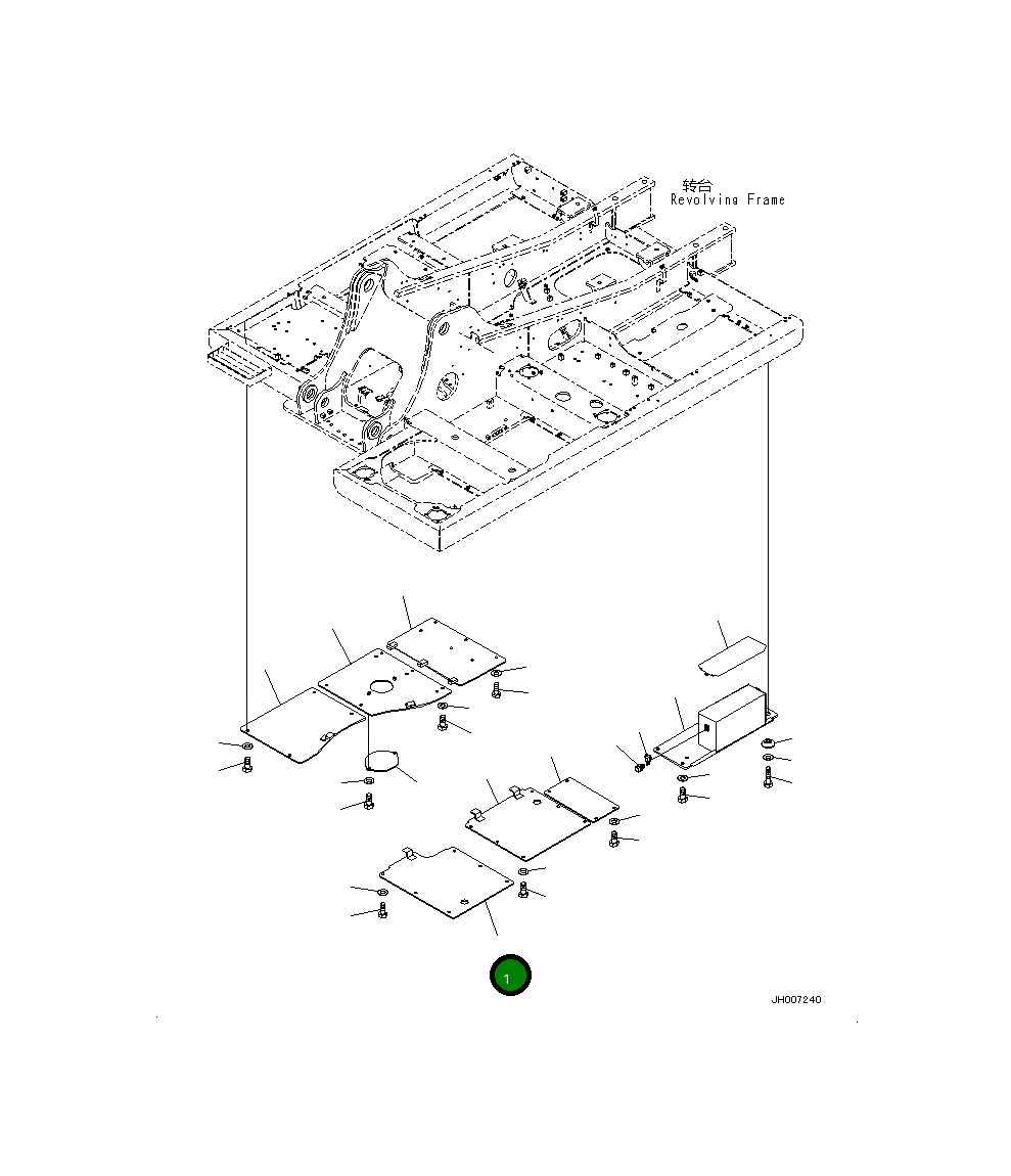 Крышка 2A5-54-16160 Komatsu