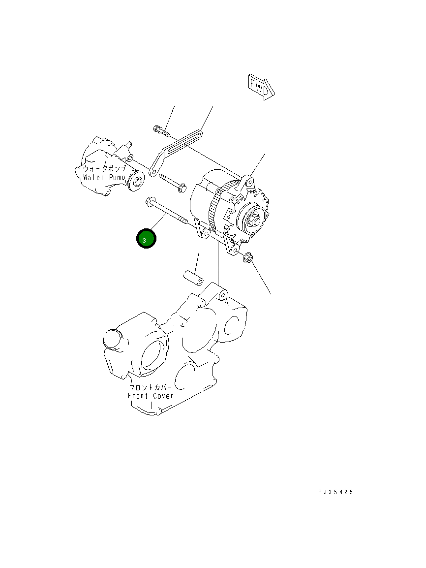Болт YM26106-081202 Komatsu