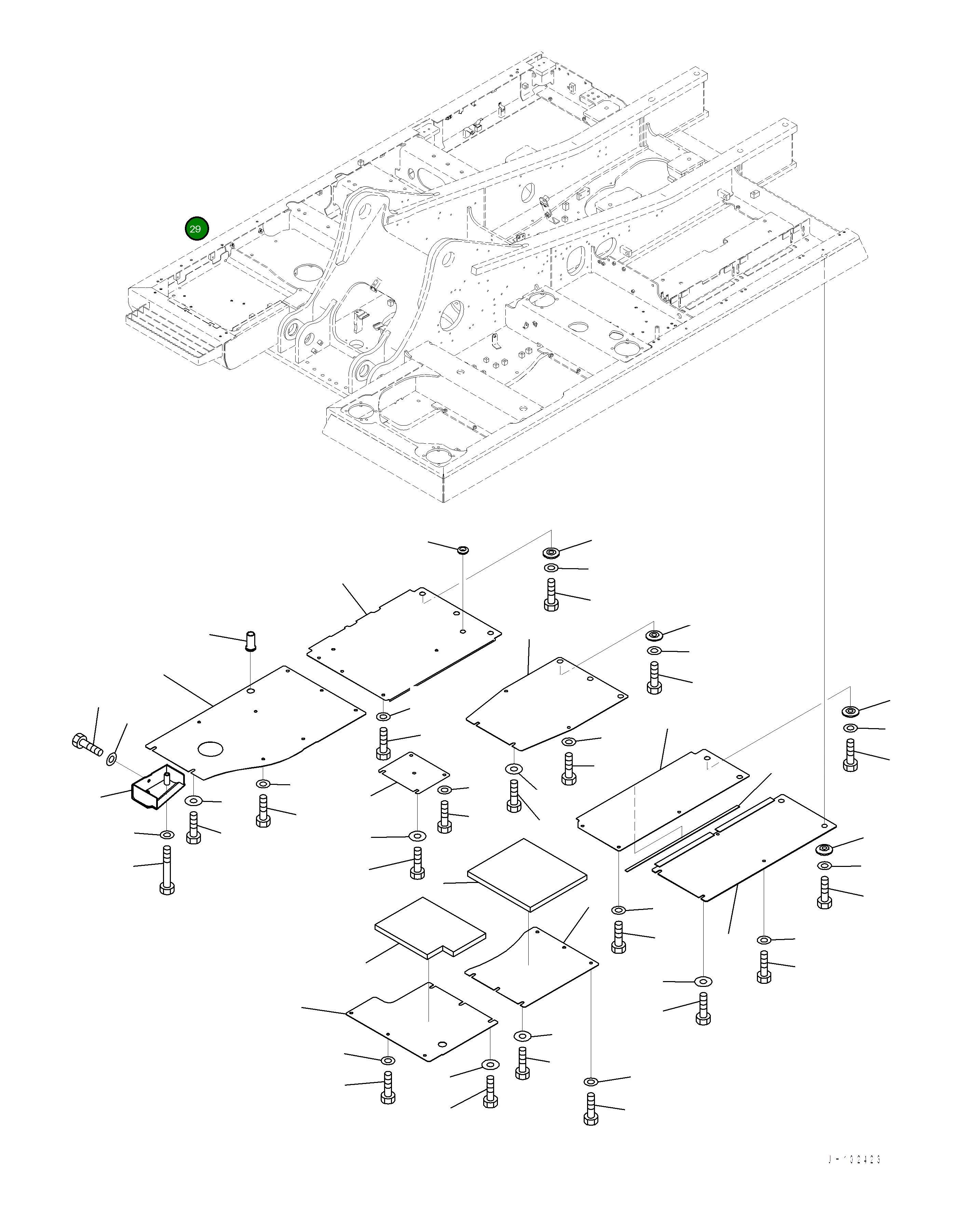 Крышка 2A6-54-13271 Komatsu