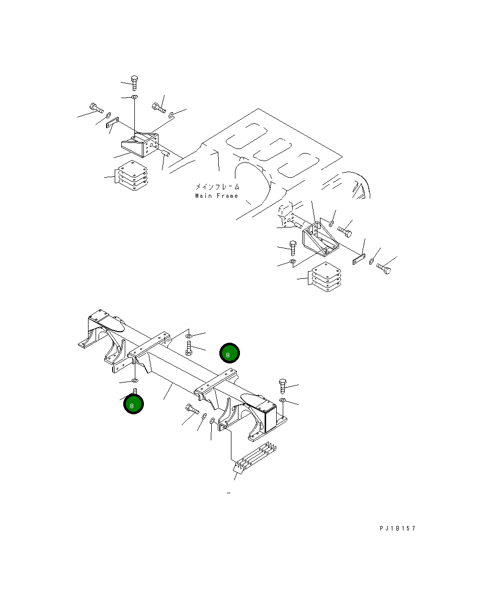 Болт 01019-12450  Komatsu