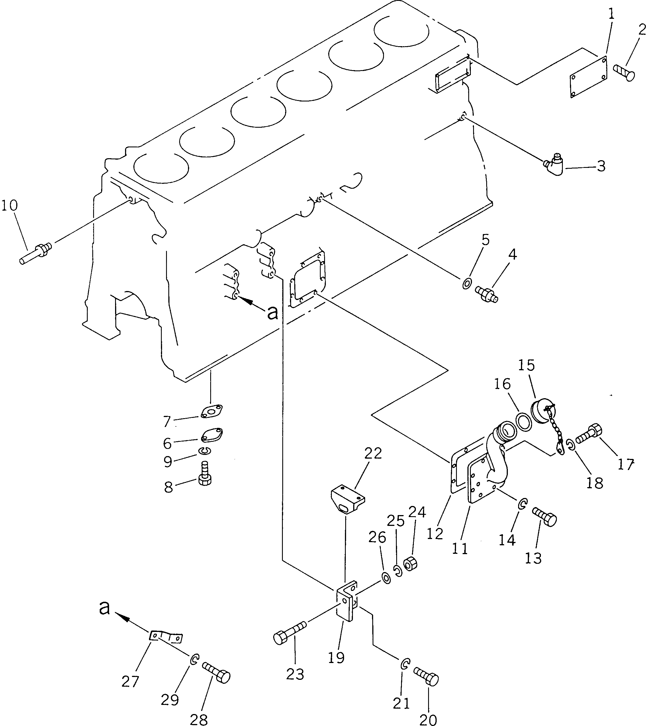 Болт 01050-31645  Komatsu
