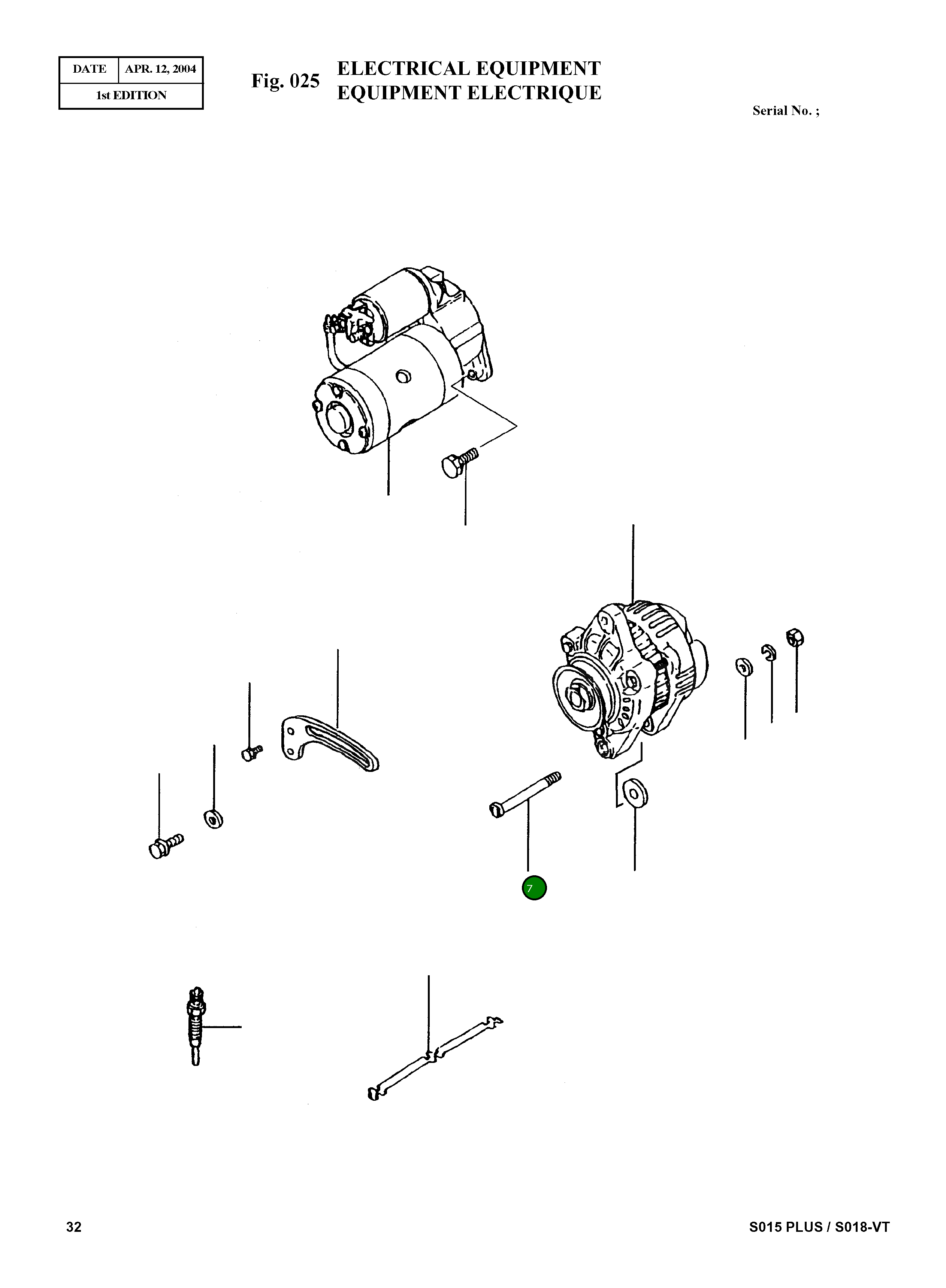 Болт MD001515  Komatsu