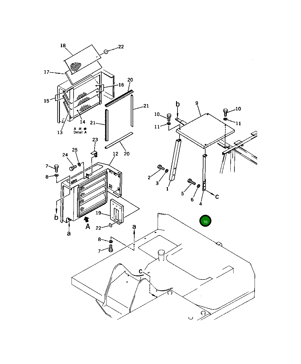 Крышка 201-54-38150  Komatsu