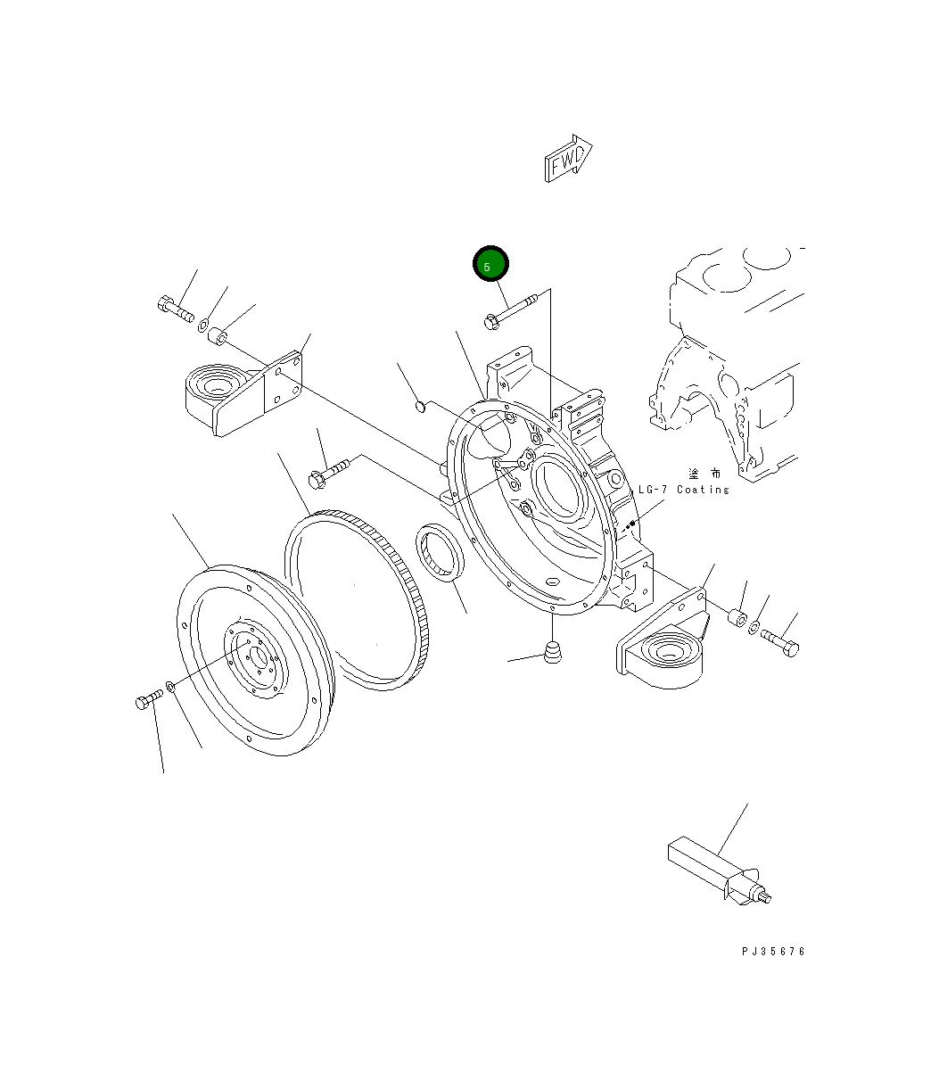 Болт 6206-21-4860 Komatsu