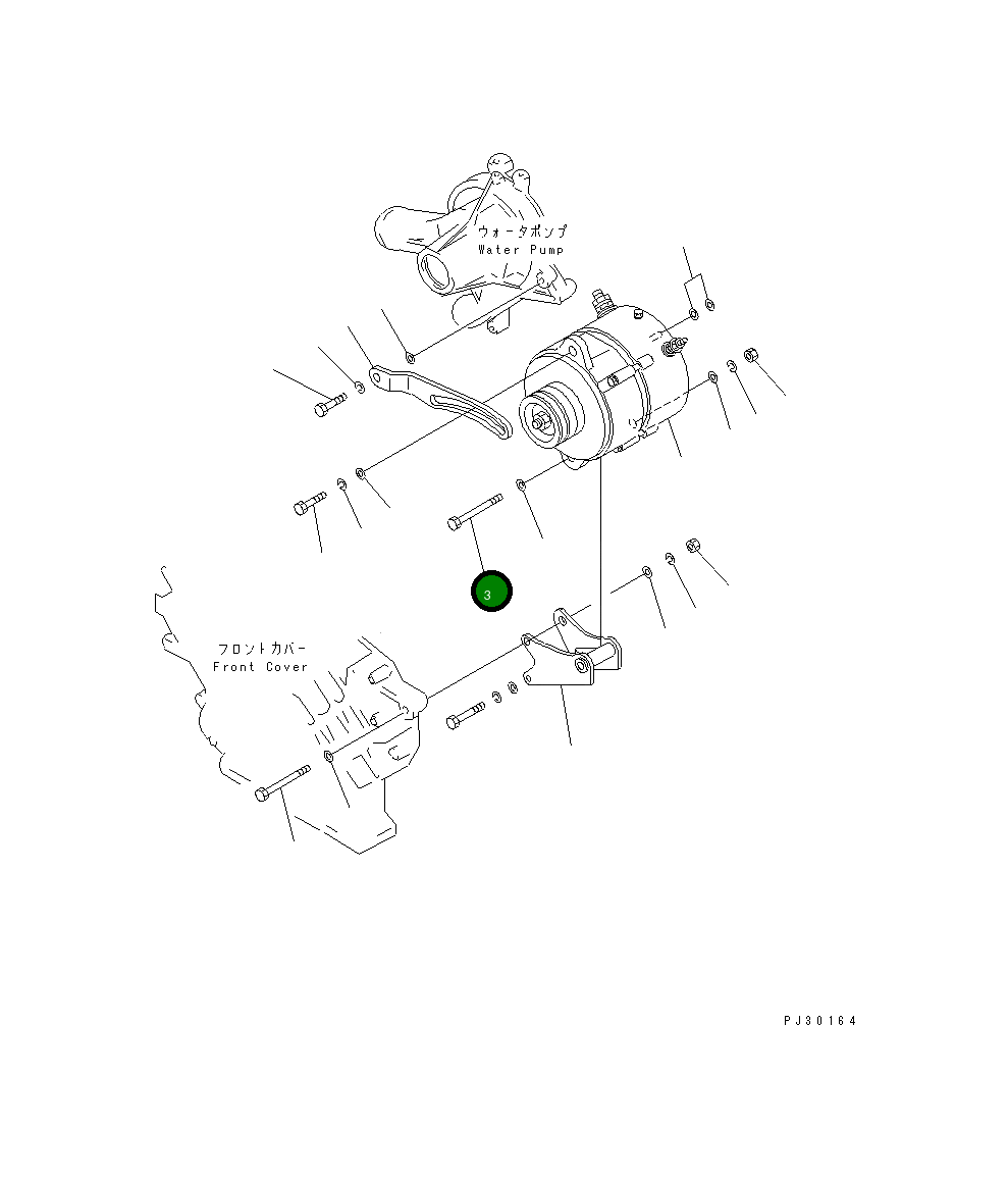 Болт 01019-01255  Komatsu