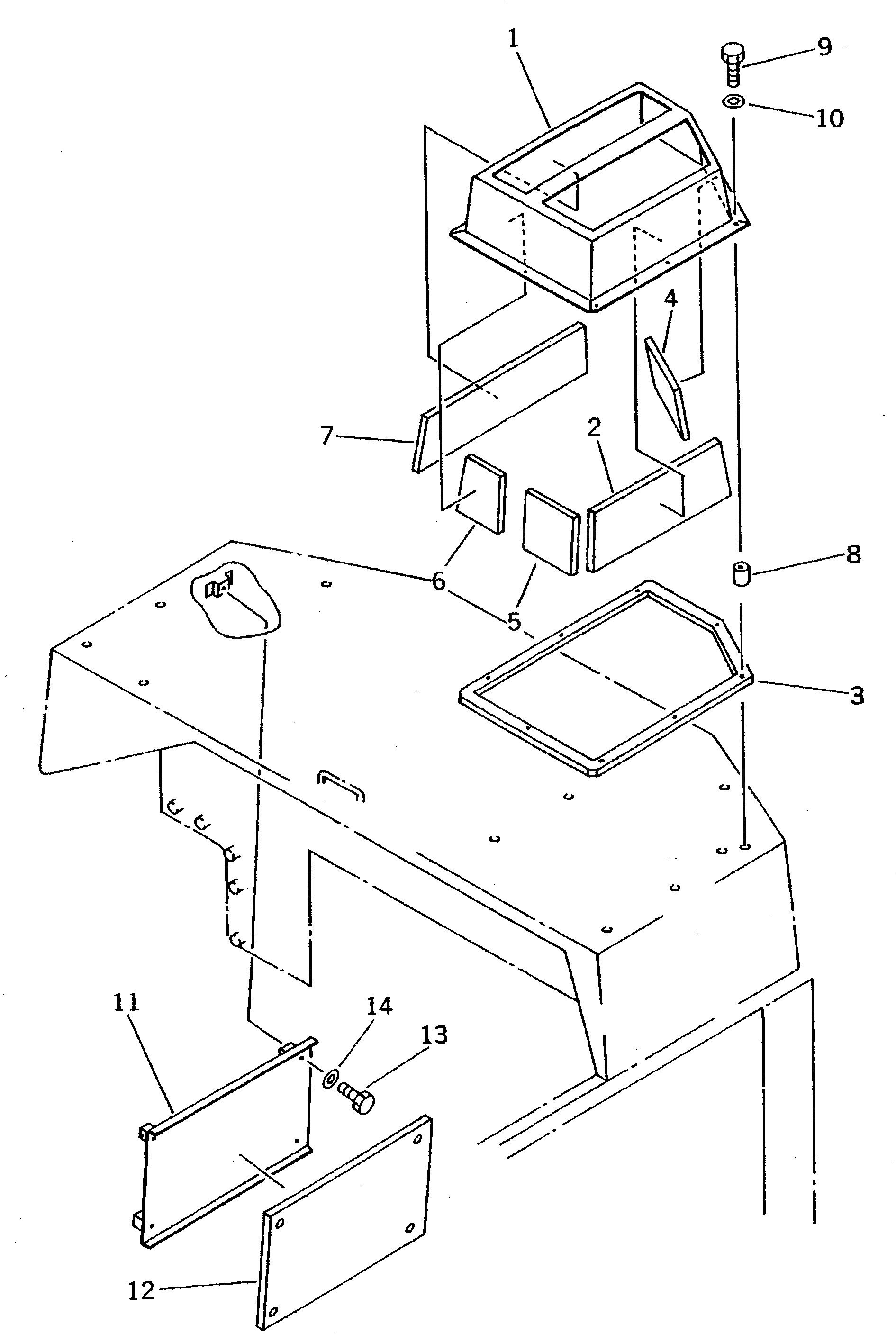 Крышка 20D-54-42870  Komatsu