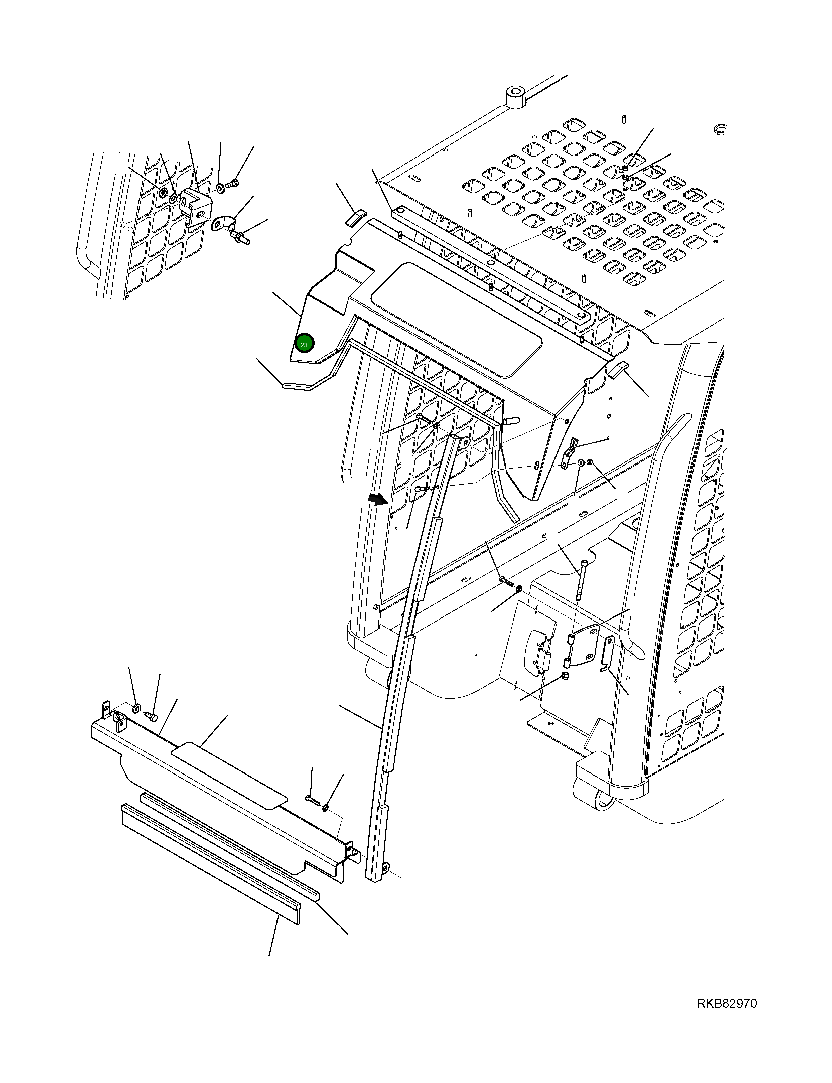 Крышка 37D-54-14740  Komatsu