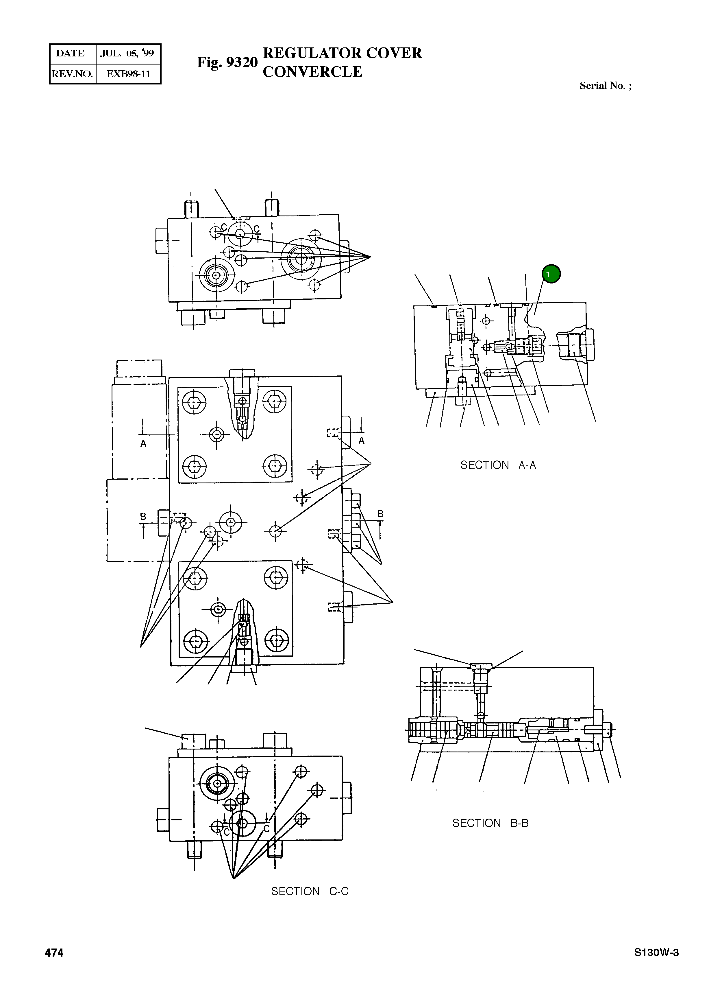 Крышка 1100326252 Komatsu