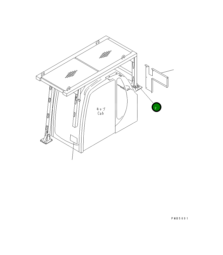 Крышка 21P-54-K3990 Komatsu