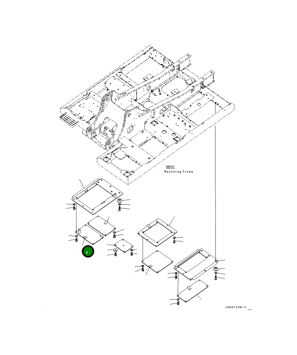 Крышка 20Y-54-72981 Komatsu