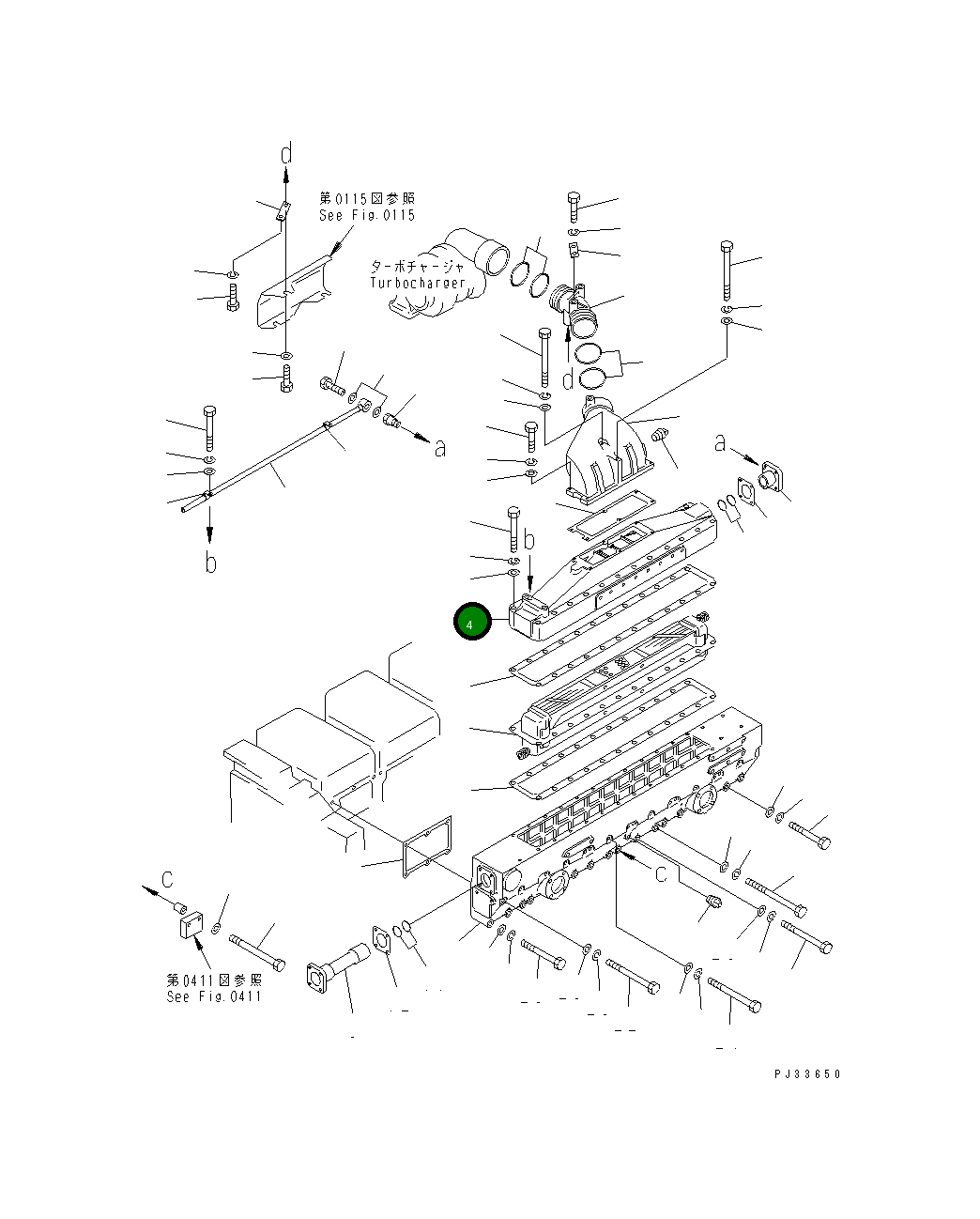 Крышка 6162-13-4651 Komatsu