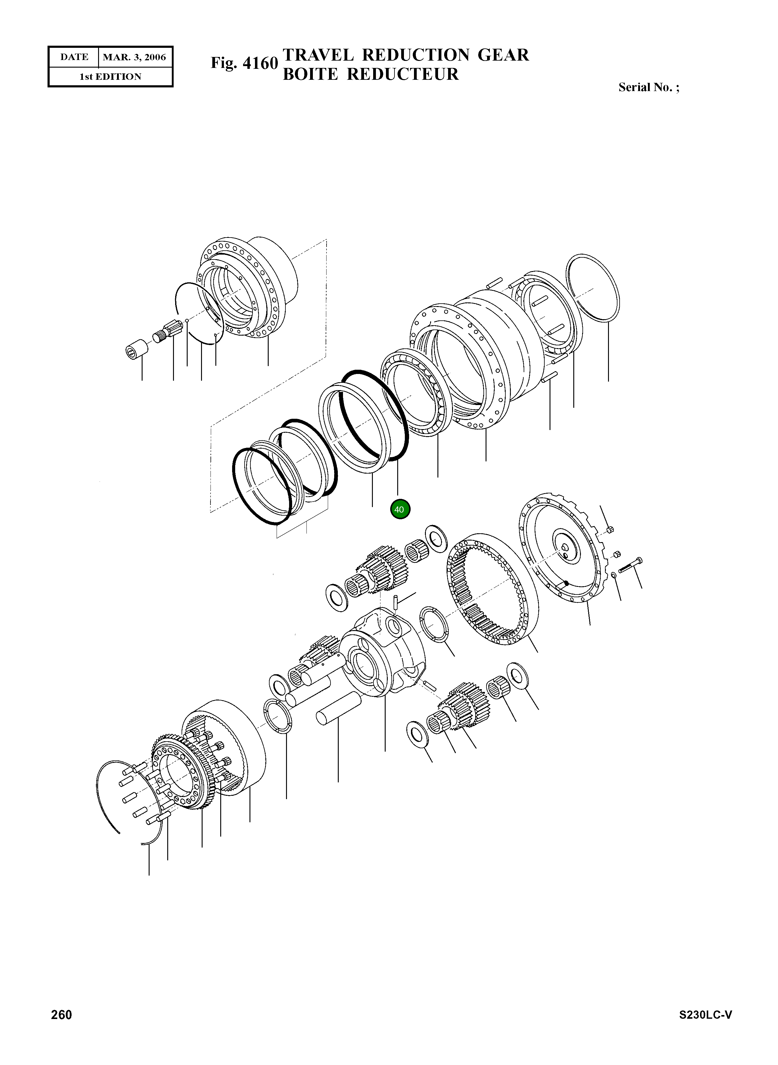 Кольцо уплотнительное (O-Ring) S8003401  Komatsu