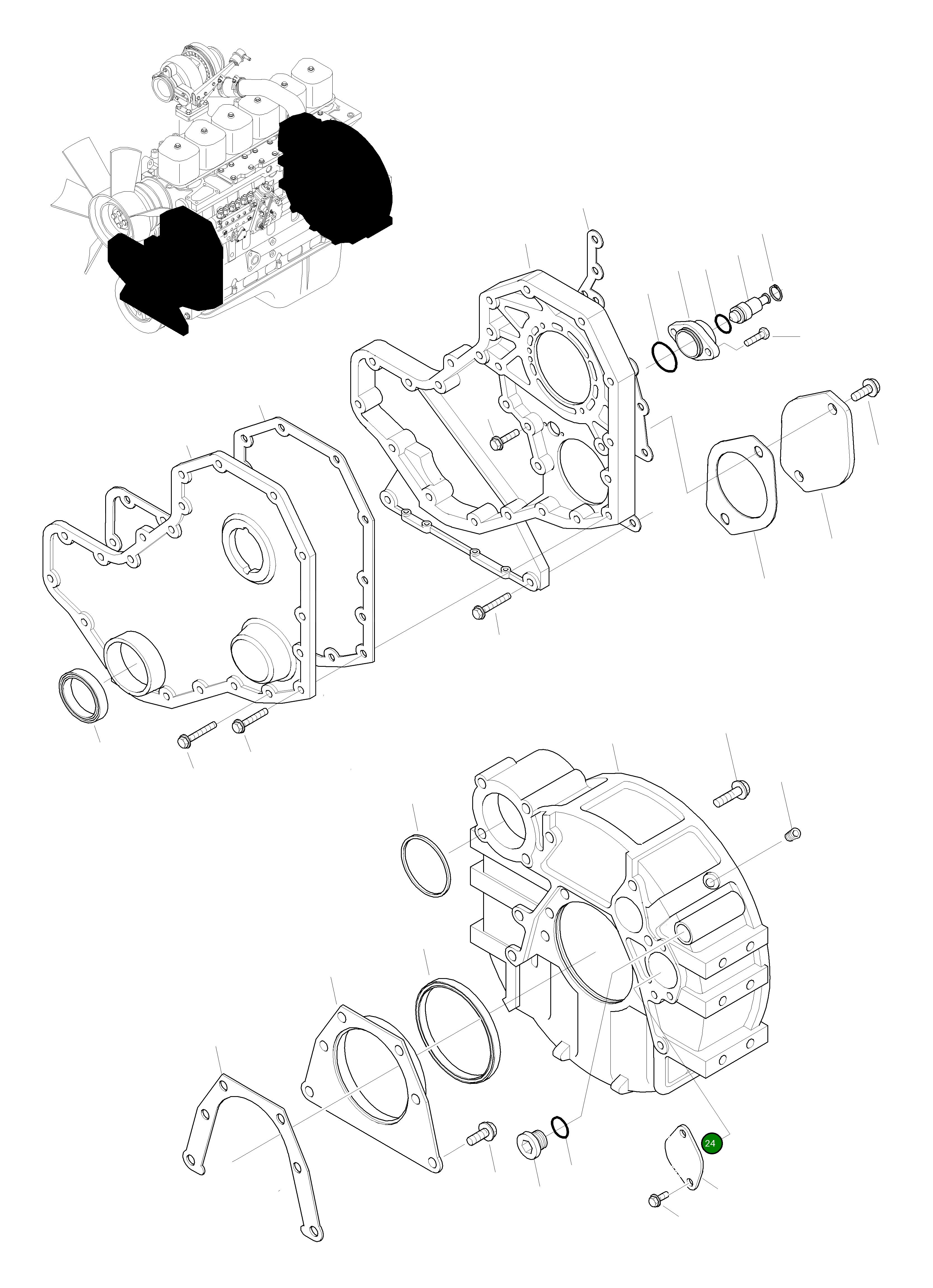 Крышка 6735-21-4210 Komatsu