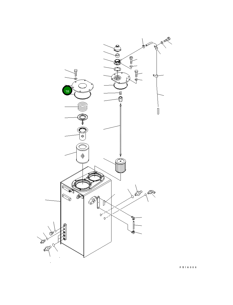 Крышка 22U-60-21231YN Komatsu
