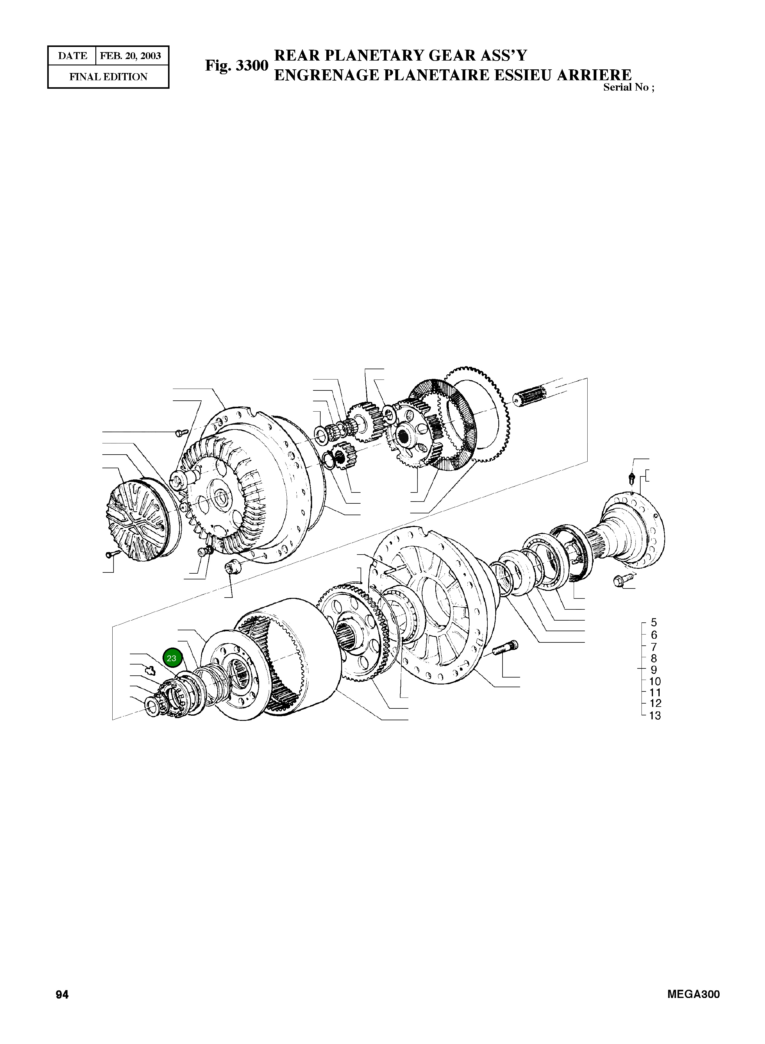 Кольцо 3137873 Komatsu