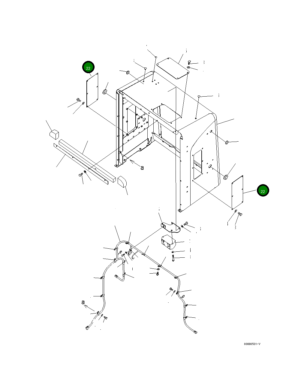 Крышка 23B-54-53540  Komatsu