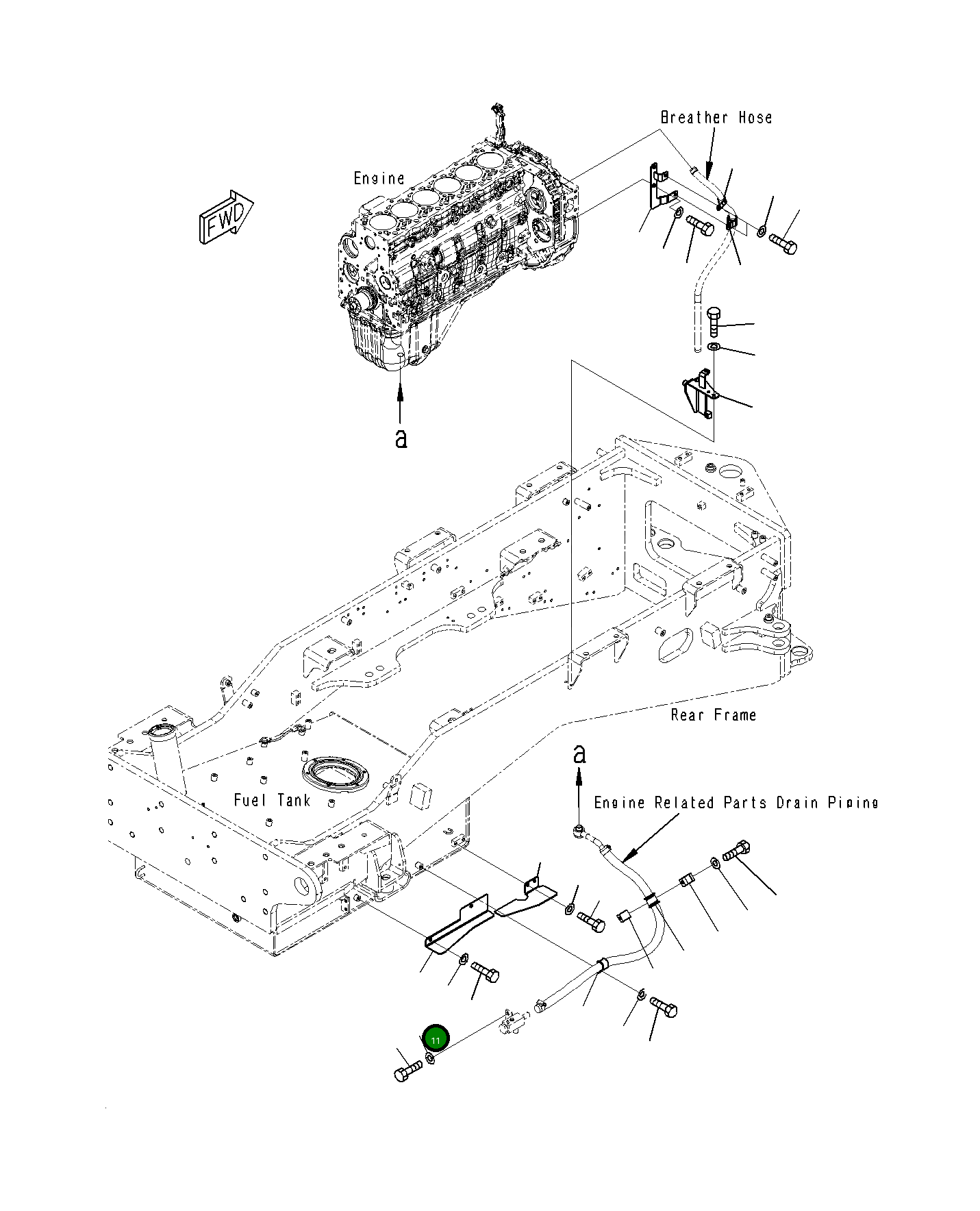 Крышка 23H-04-11161 Komatsu