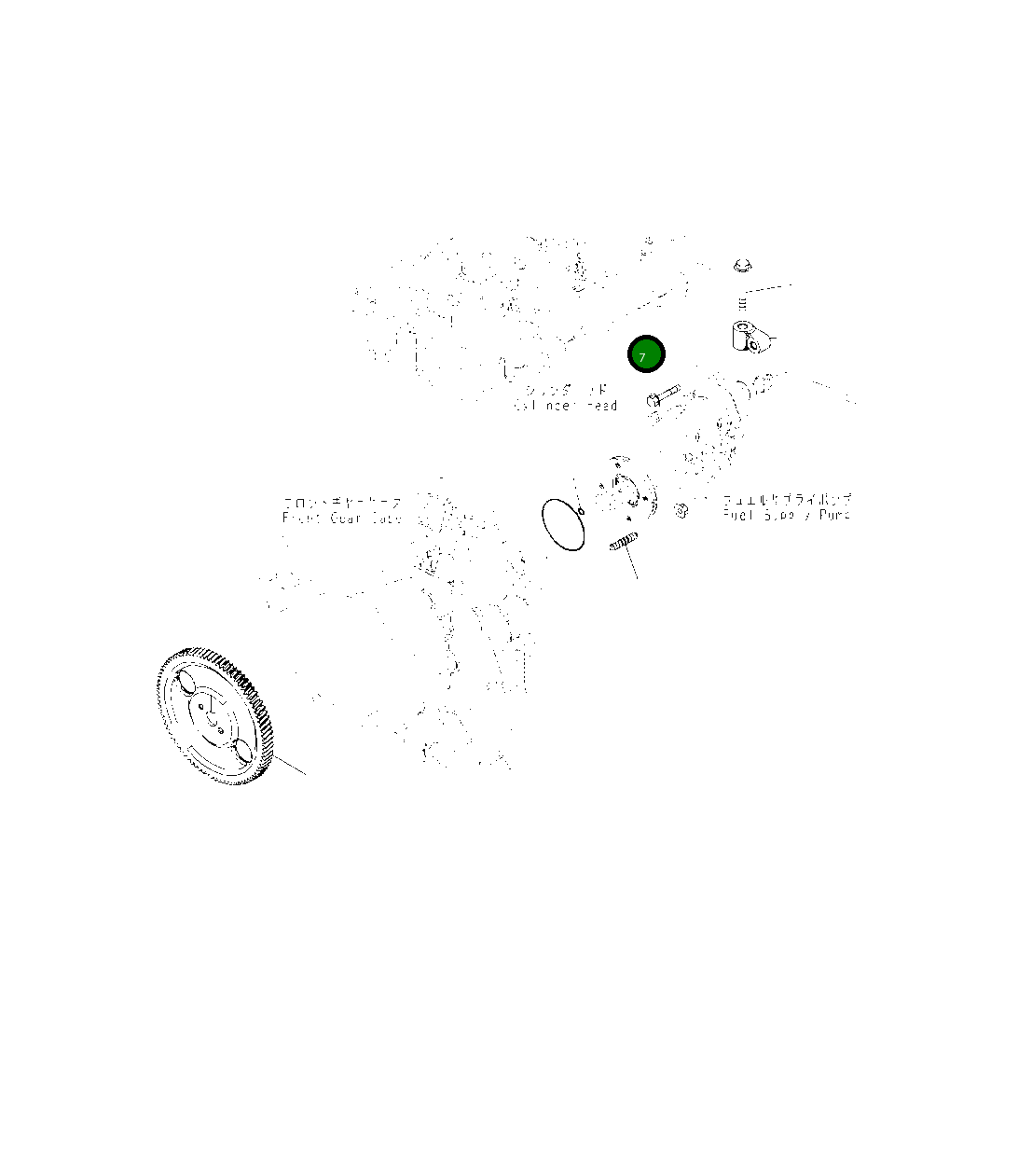 Болт 6746-61-3250  Komatsu