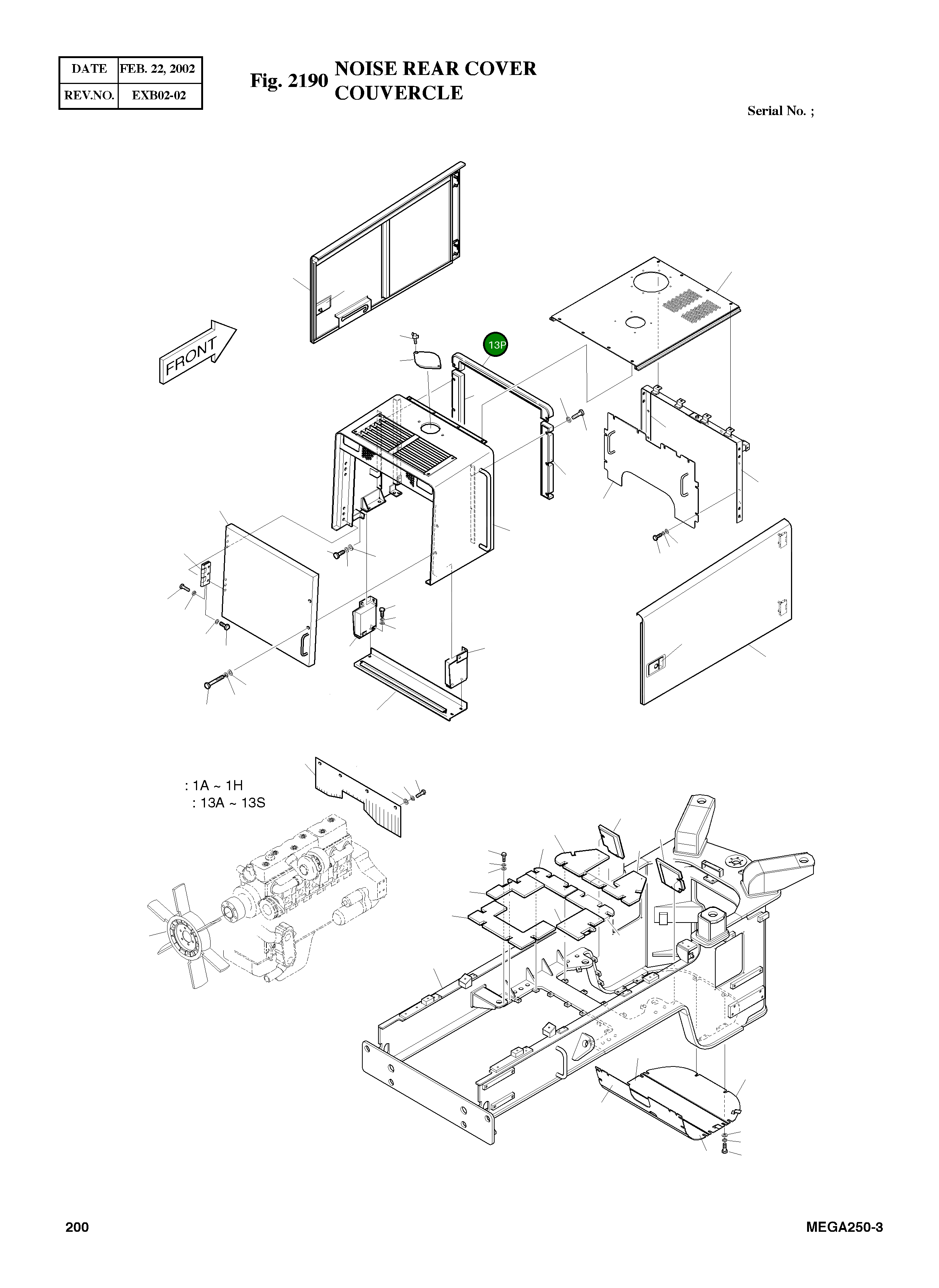 Крышка 4621-3601B Komatsu