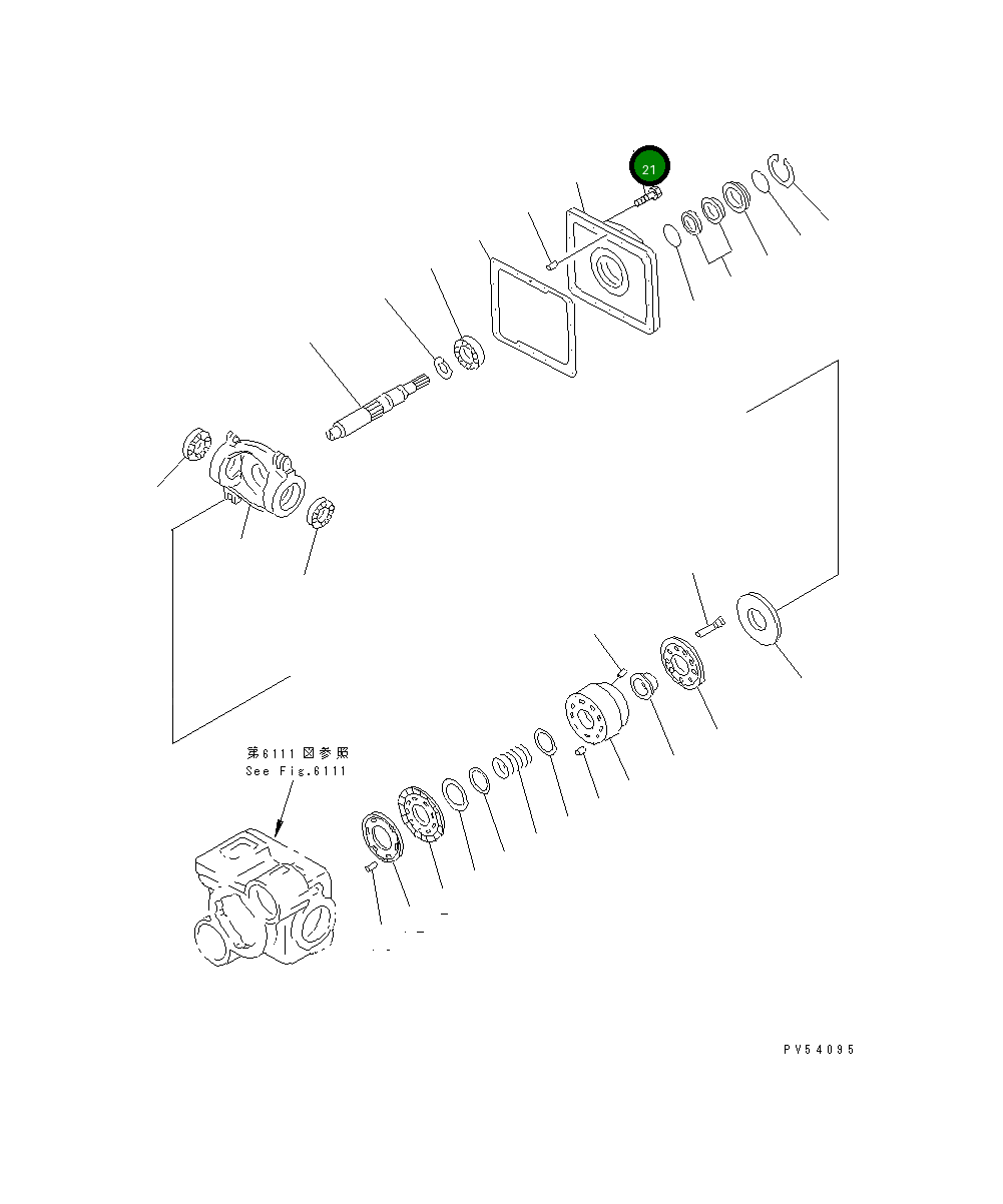 Болт 262-61-22550  Komatsu