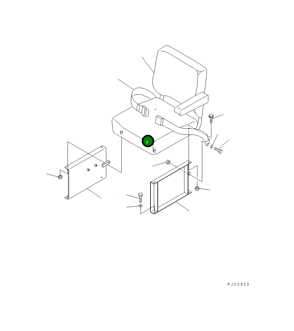 Крышка 201-54-62640  Komatsu