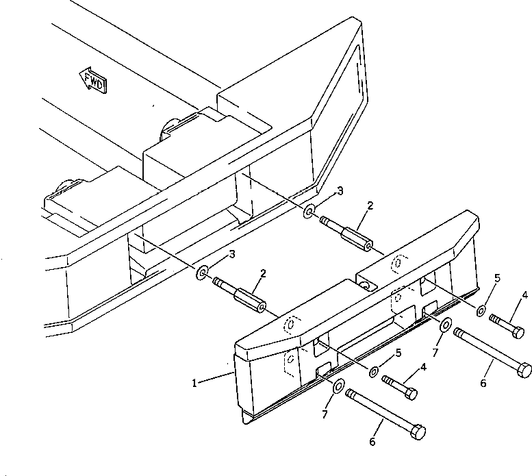 Болт 424-975-1220  Komatsu