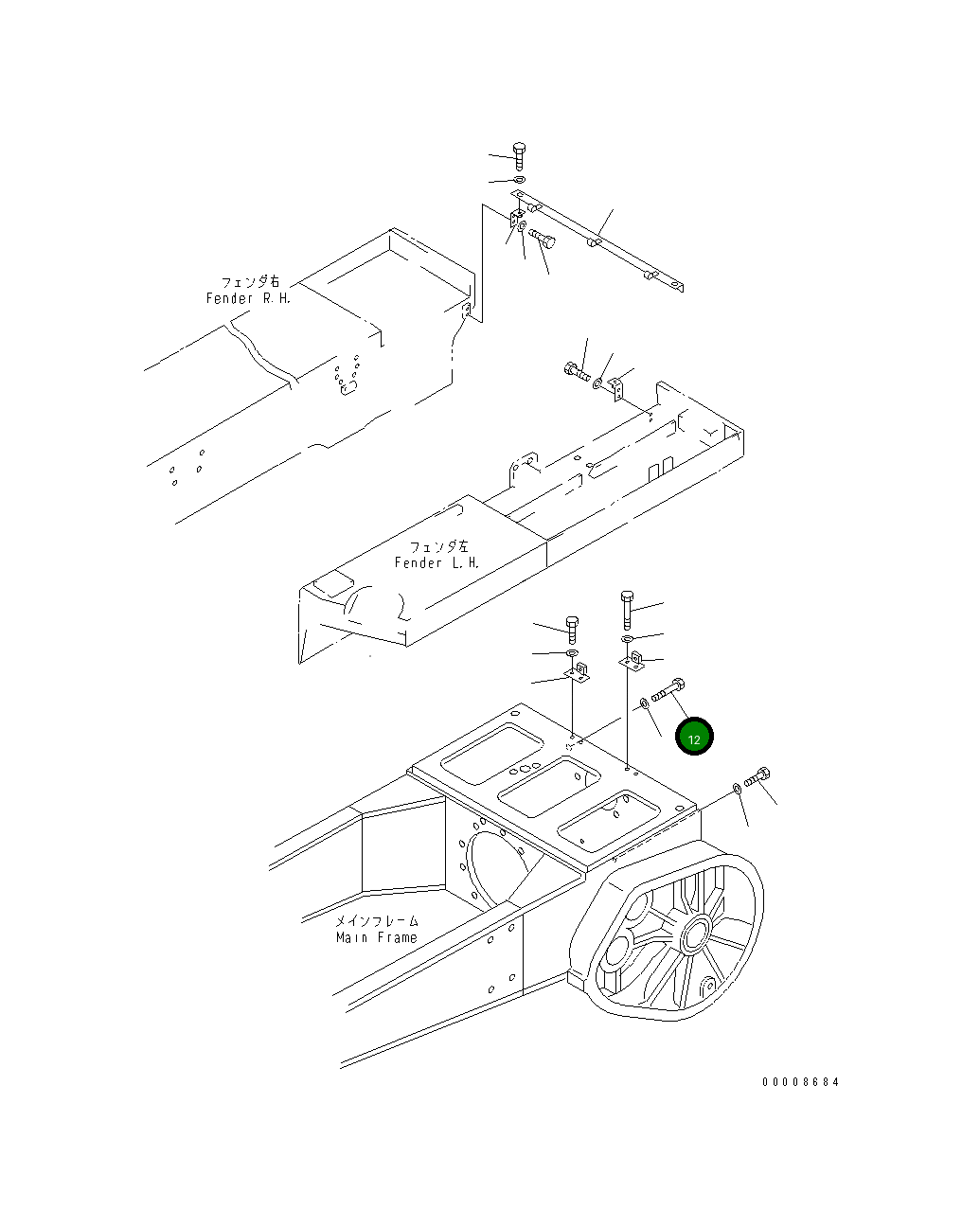 Болт 01010-83365 Komatsu