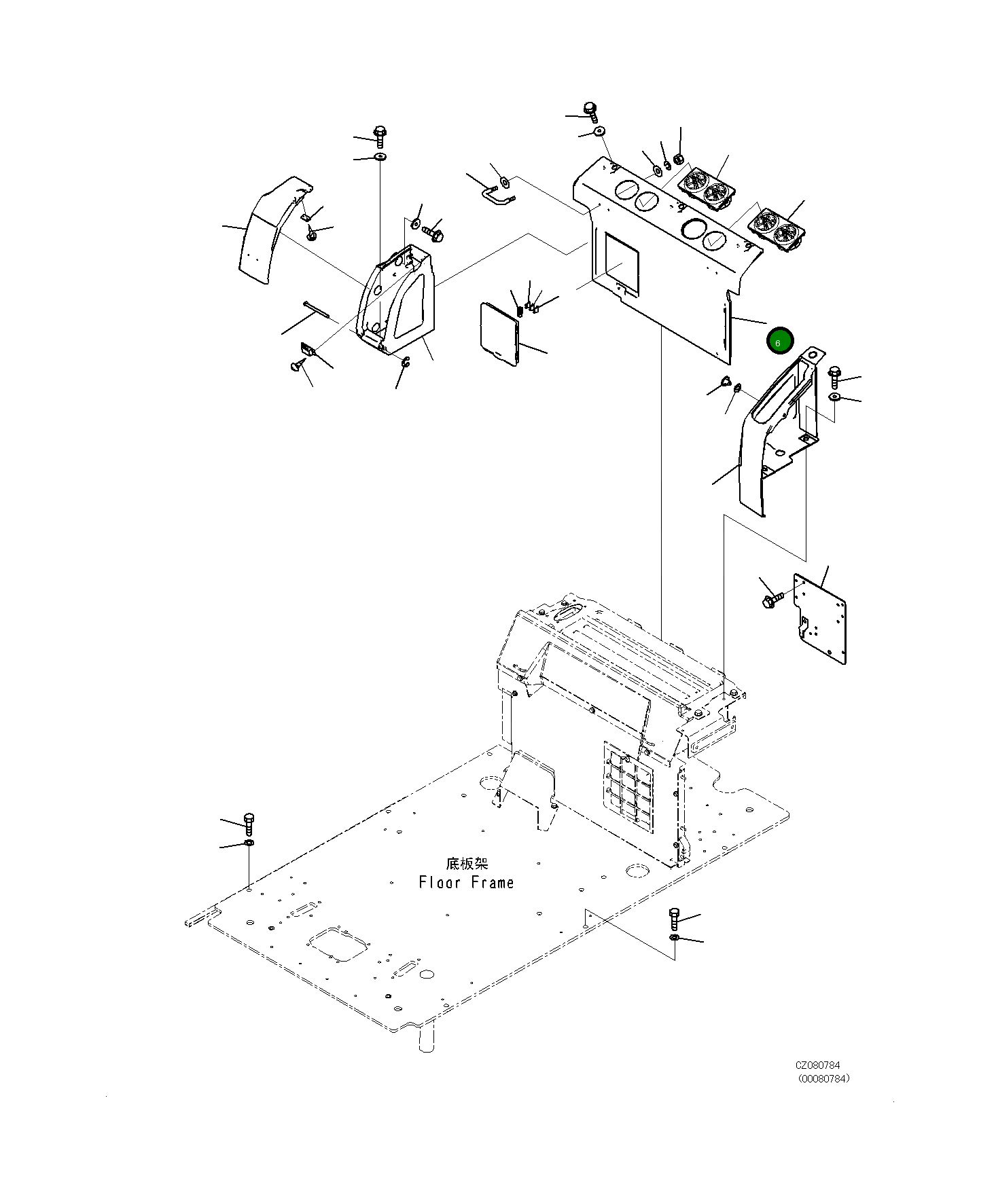 Крышка 20Y-53-12371  Komatsu