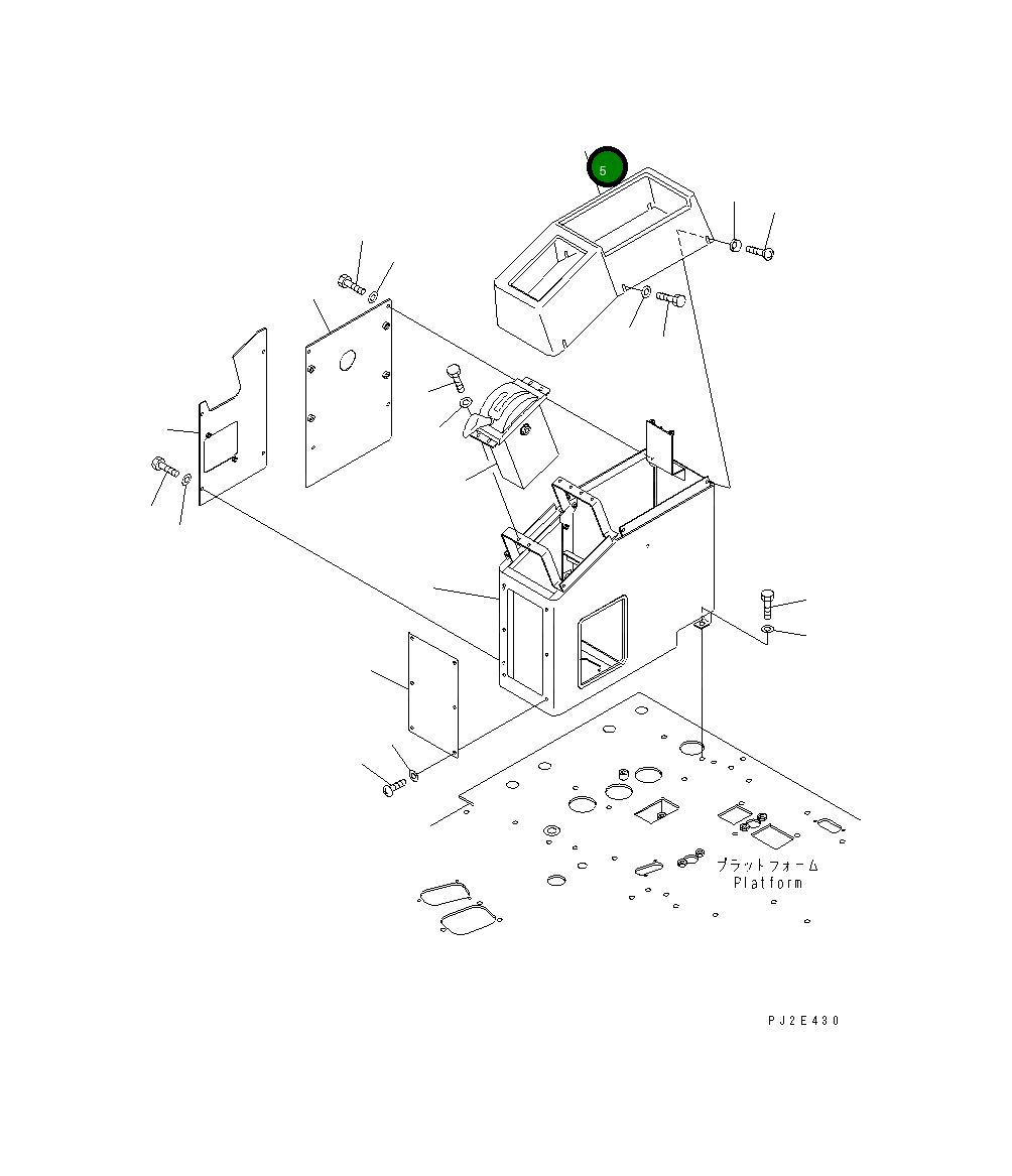 Крышка 23B-43-35212 Komatsu