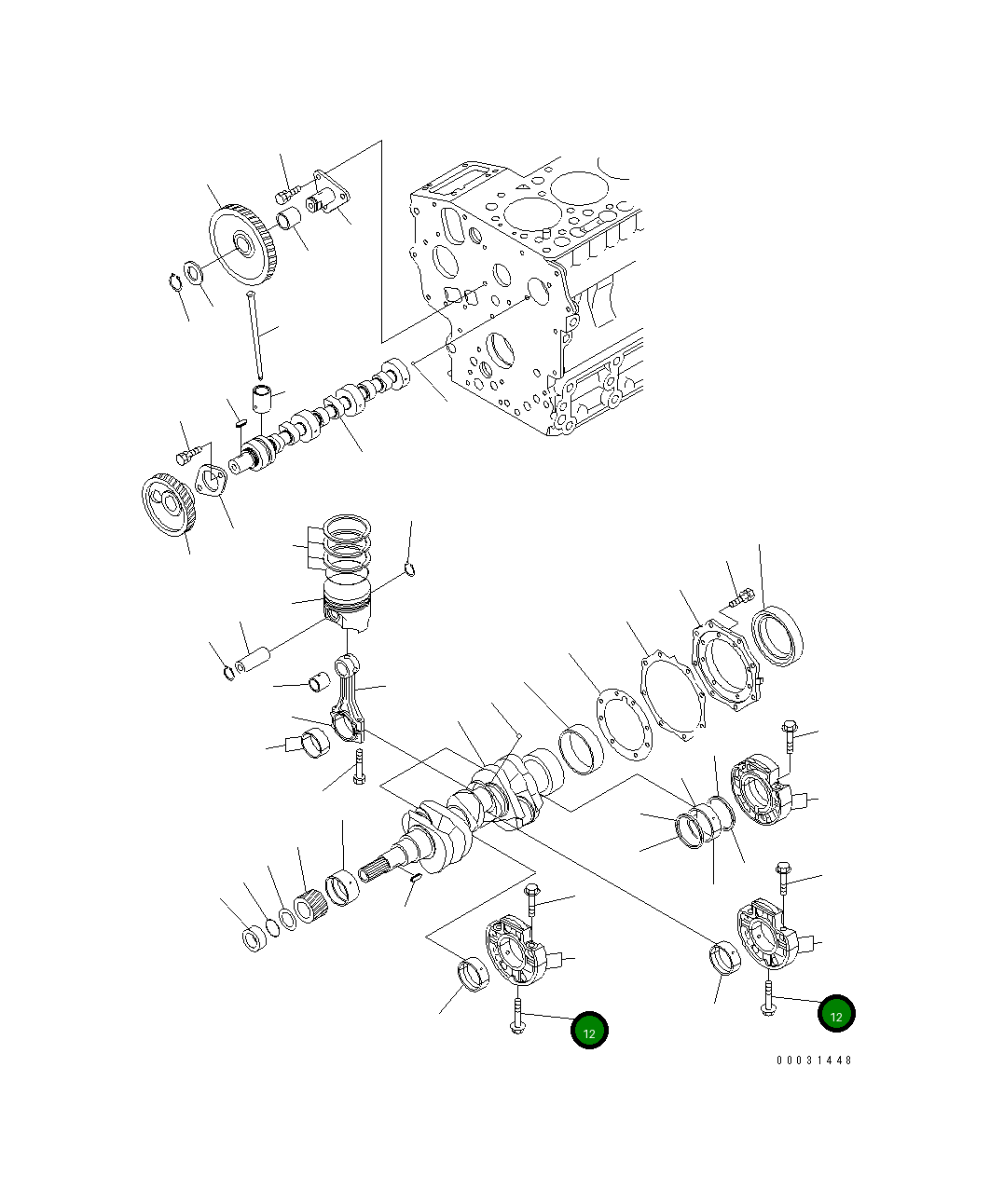 Болт 460-112 Komatsu