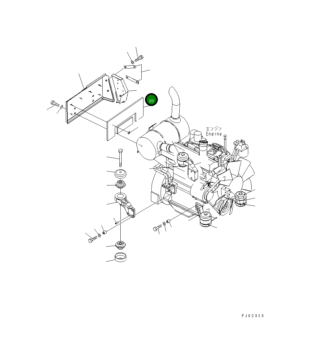 Крышка 21W-01-41290 Komatsu