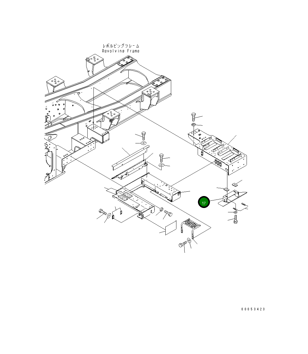 Крышка 21T-54-33521  Komatsu