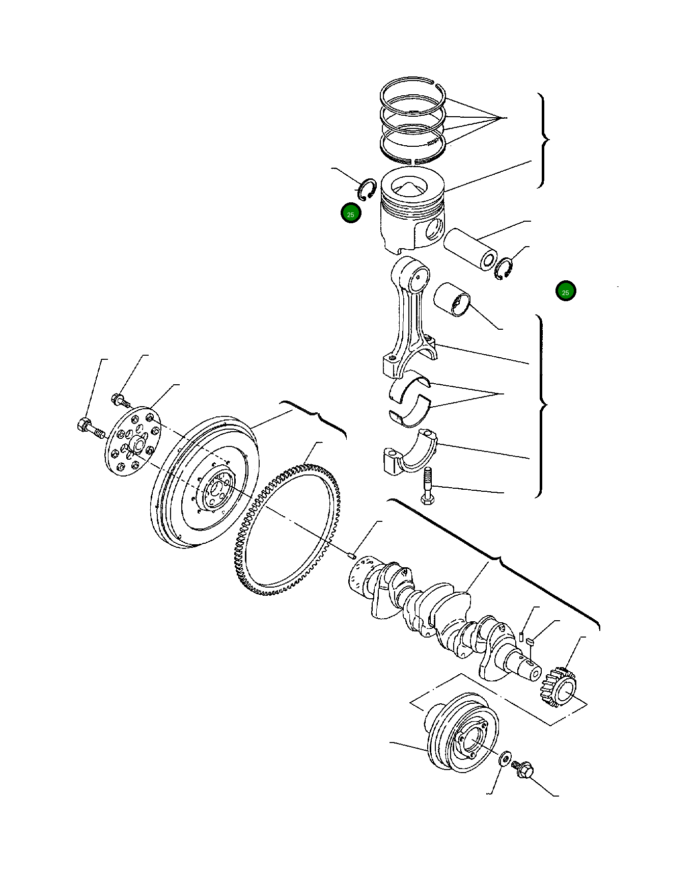 Кольцо YM22252-000370 Komatsu