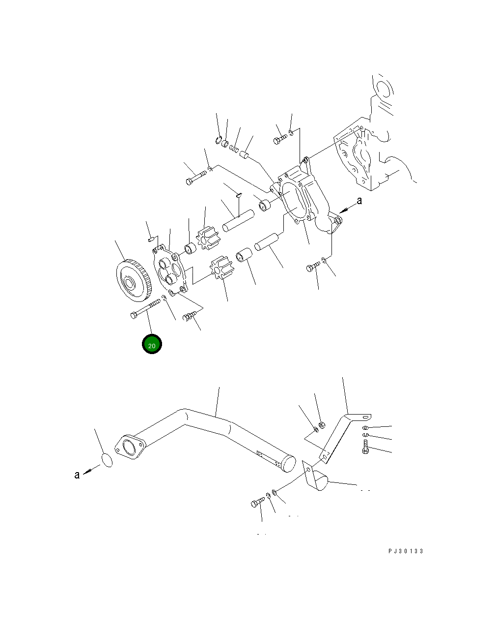 Болт 01010-30855 Komatsu