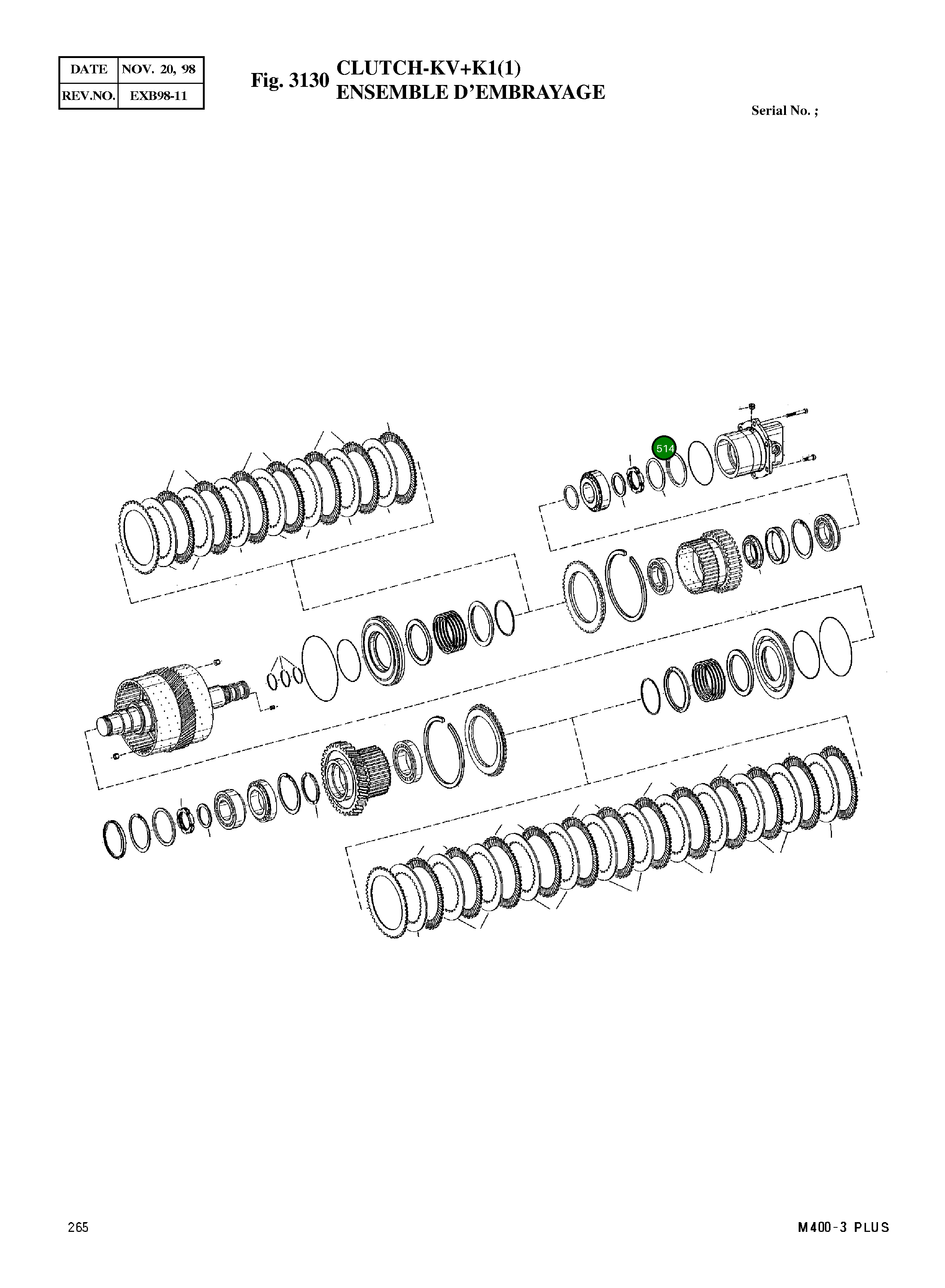Кольцо 4646 351 121 Komatsu