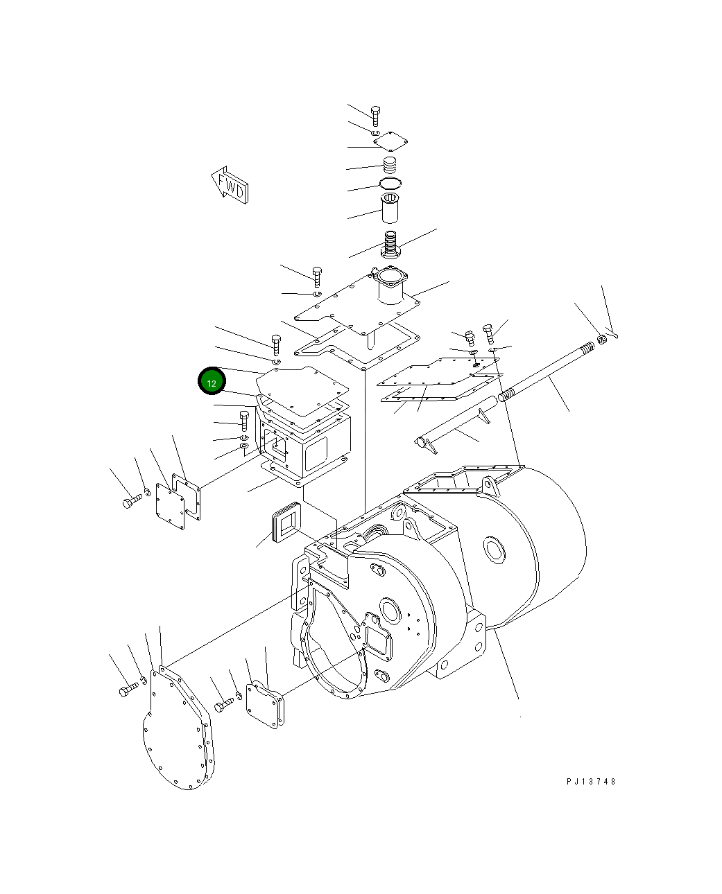Крышка 175-916-3631 Komatsu