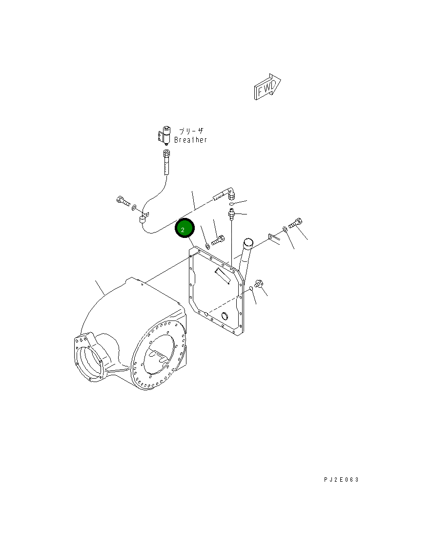 Крышка 23B-22-31254 Komatsu