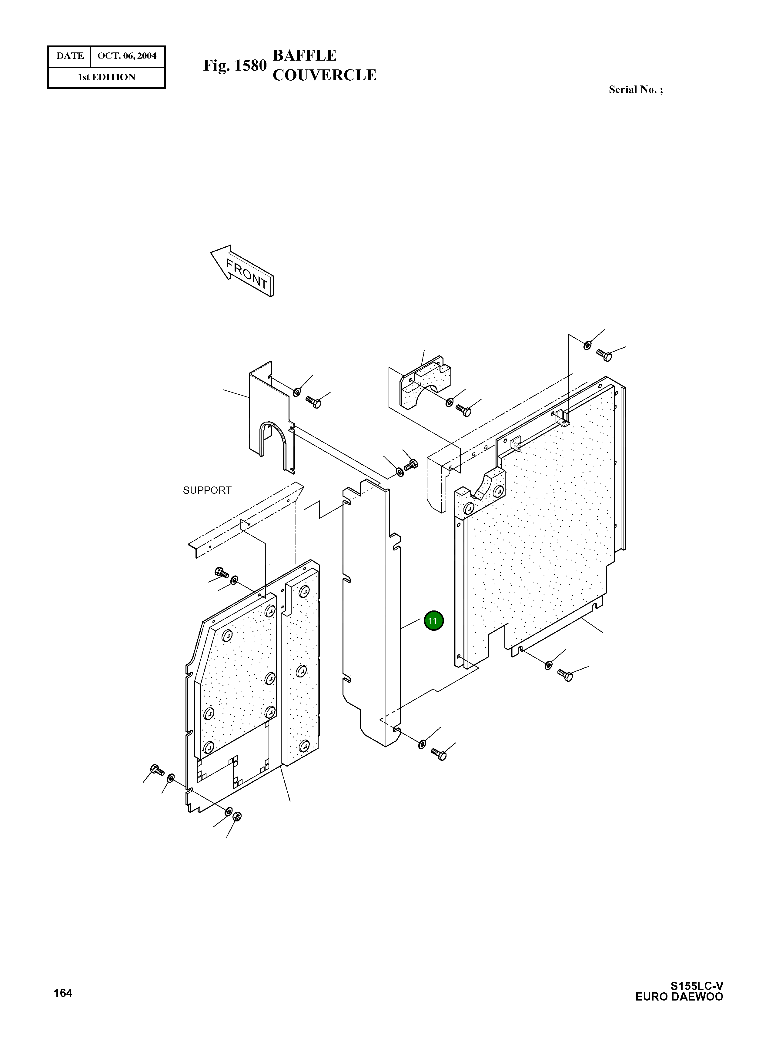 Крышка 2621-3893 Komatsu