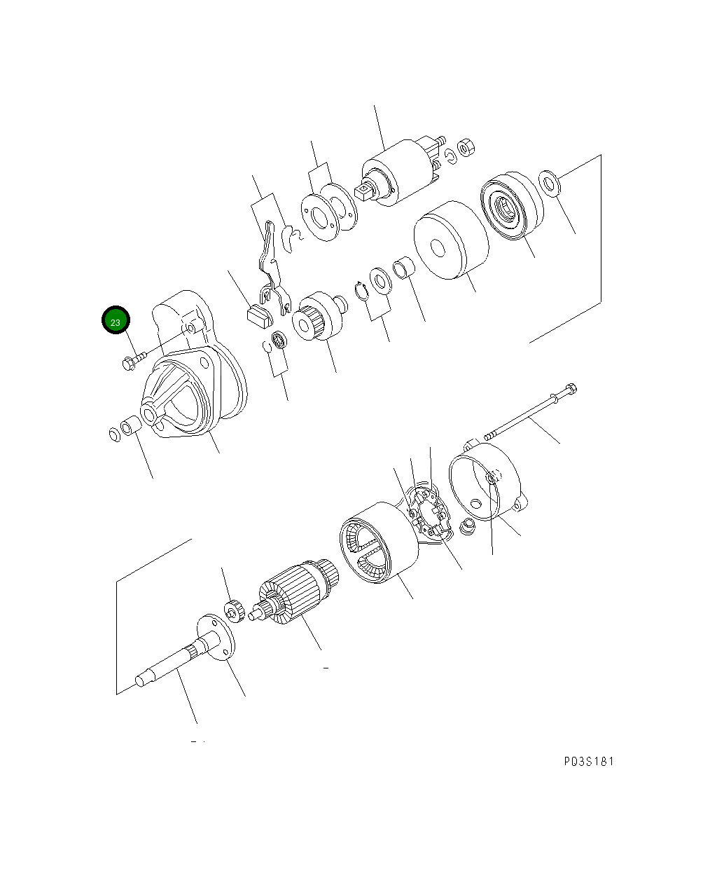 Болт YMX21147867 Komatsu