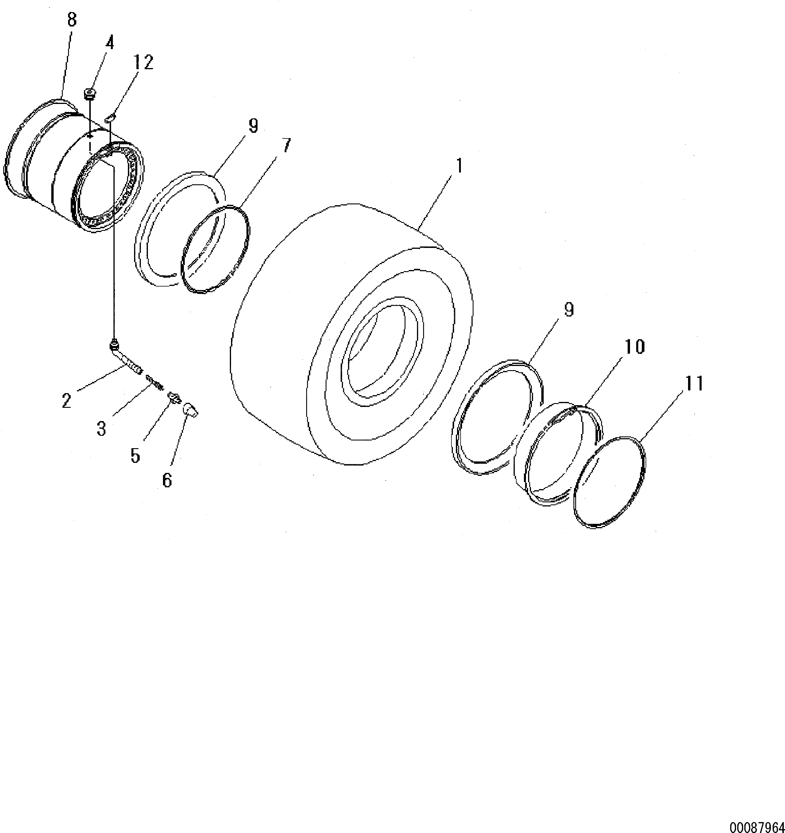 Кольцо 425-W36-1140  Komatsu