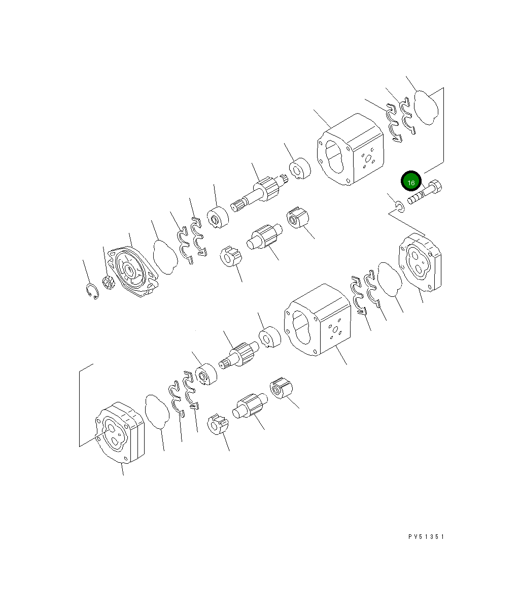 Болт KB20131-20526  Komatsu