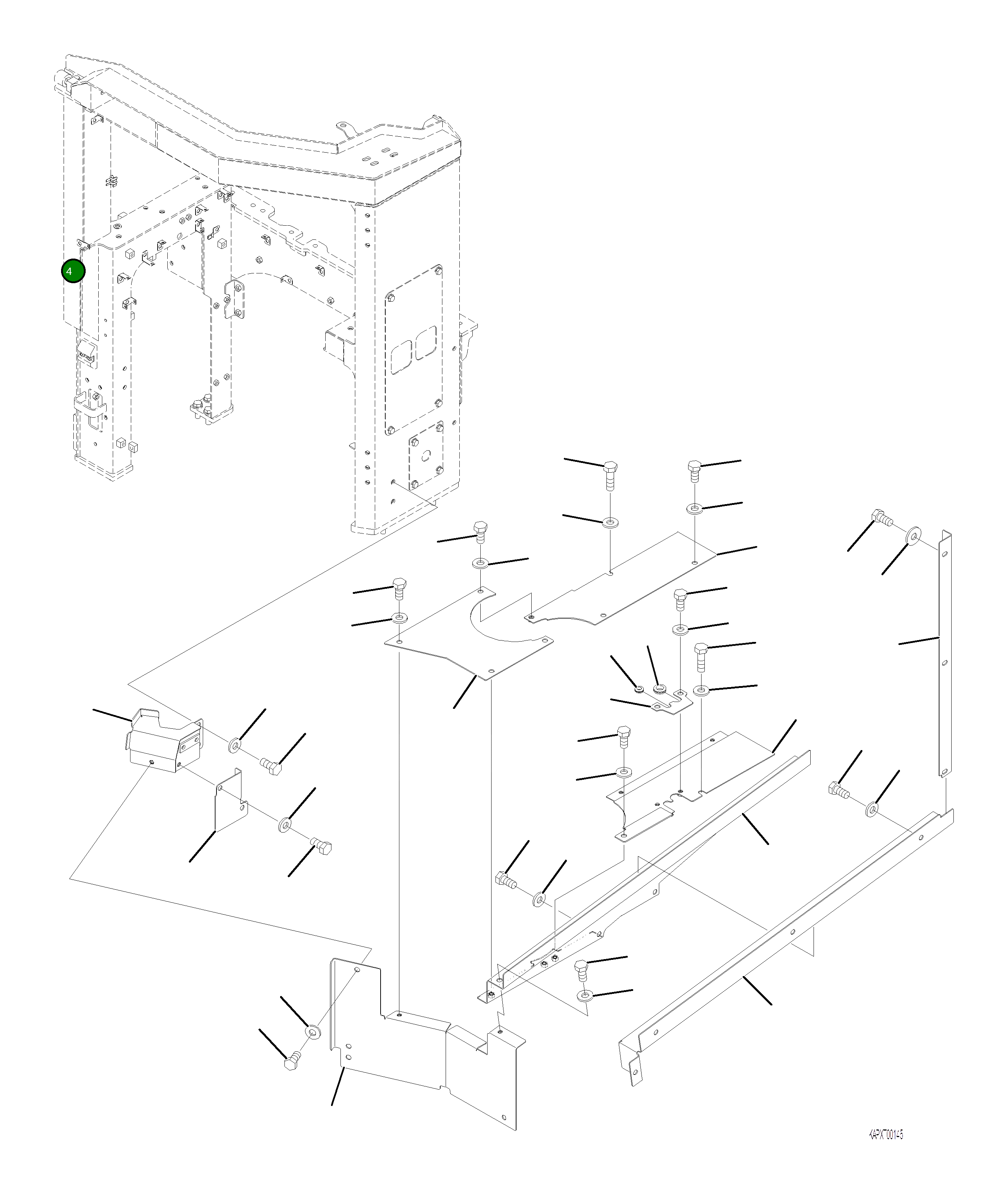 Крышка 4A1-54-26670 Komatsu