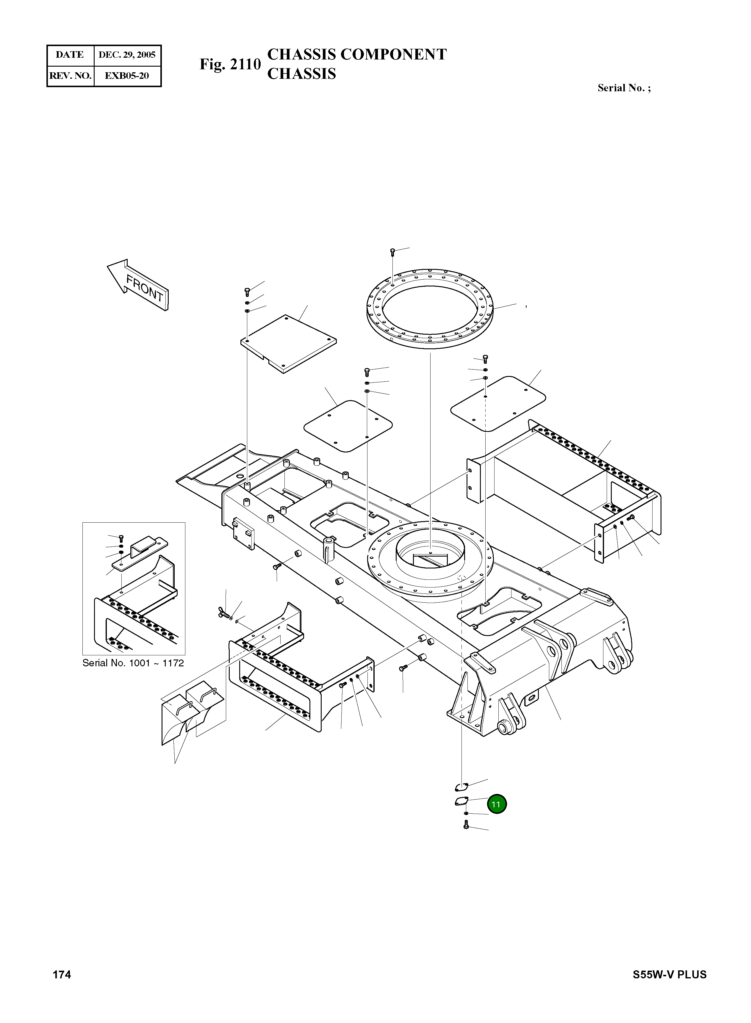 Крышка 2403-1065A Komatsu
