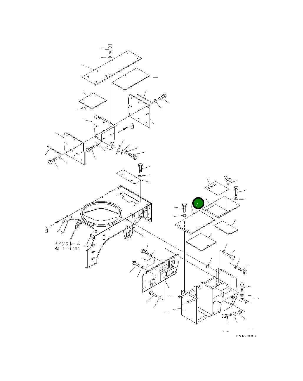 Крышка 21J-54-15610  Komatsu